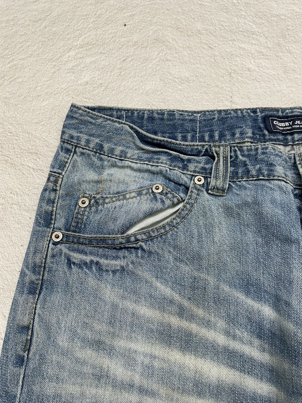 Japanese Brand Blue Jeans Clubby Faded Size US 33 - 5 Thumbnail