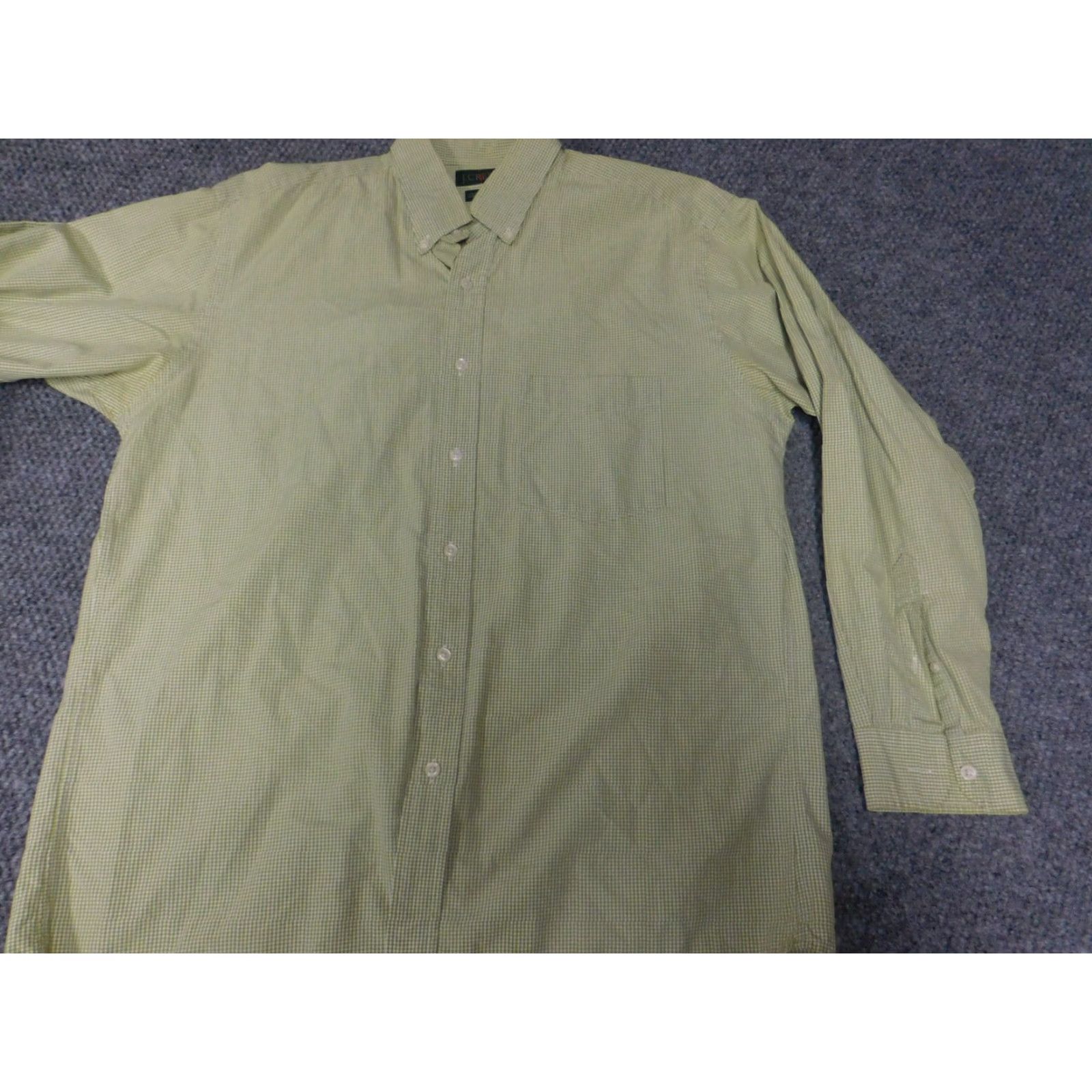 J.Crew J.CREW Oarsman Shirt Mens 15.5 Green Plaid Button-Front Casual Size US L / EU 52-54 / 3 - 3 Thumbnail