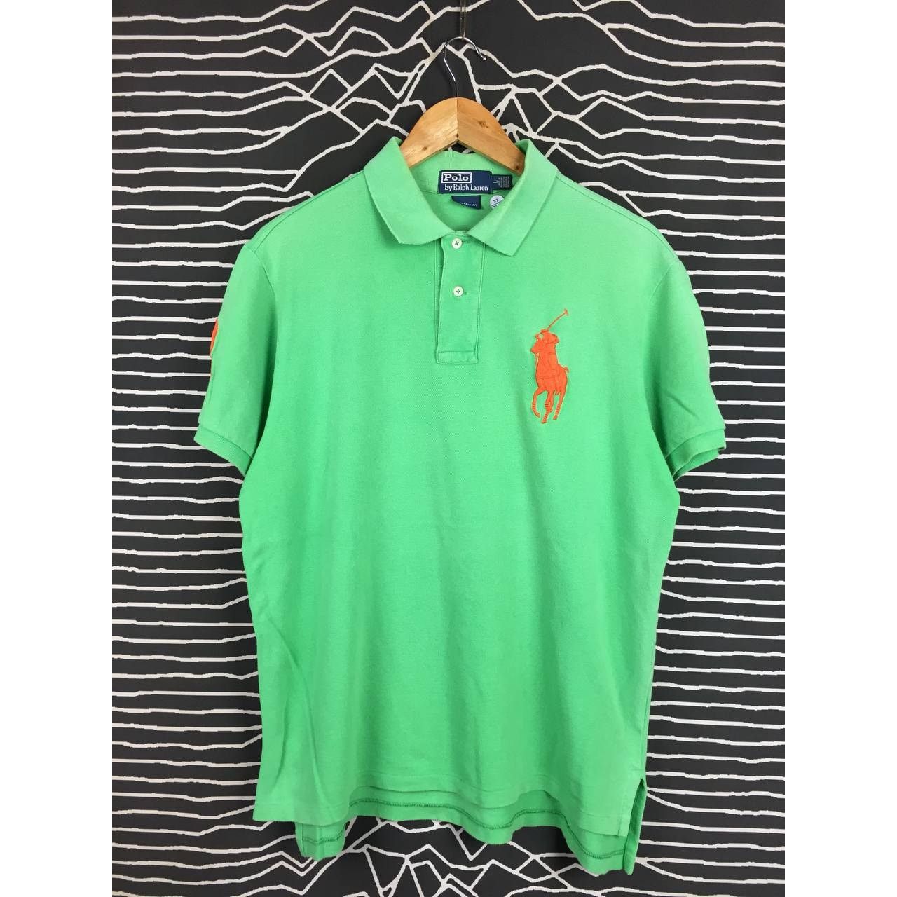 Polo Ralph Lauren × Vintage Vtg Polo Ralph Lauren Big Logo Custom Fit Polo Tee Size US L / EU 52-54 / 3 - 1 Thumbnail