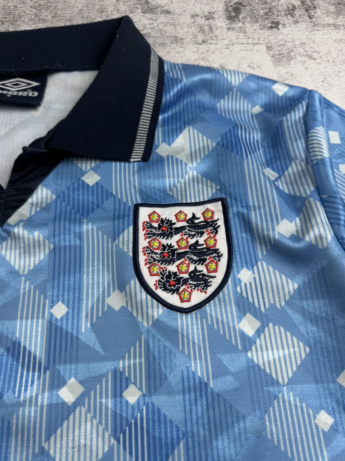 Umbro England 1990 National Vintage Umbro Football Jersey Men’s Small Kit Soccer Shirt Size US S / EU 44-46 / 1 - 9 Thumbnail