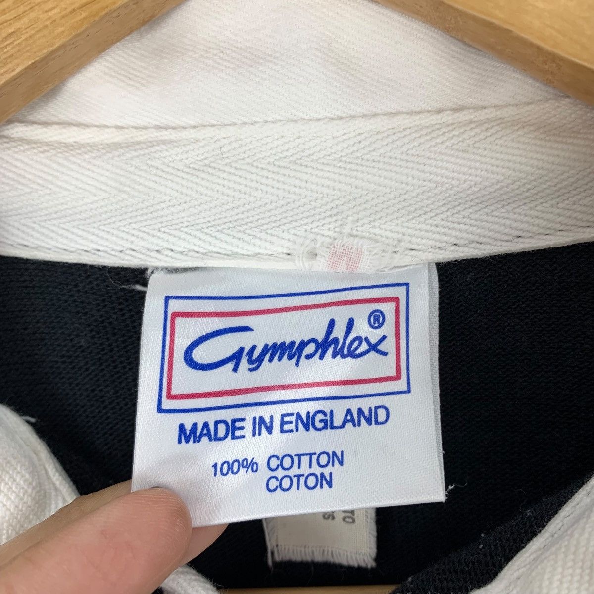 Vintage Vintage 90s GYMPHLEX ENGLAND Rugby Polo Long Sleeve Tshirt Size US S / EU 44-46 / 1 - 5 Thumbnail
