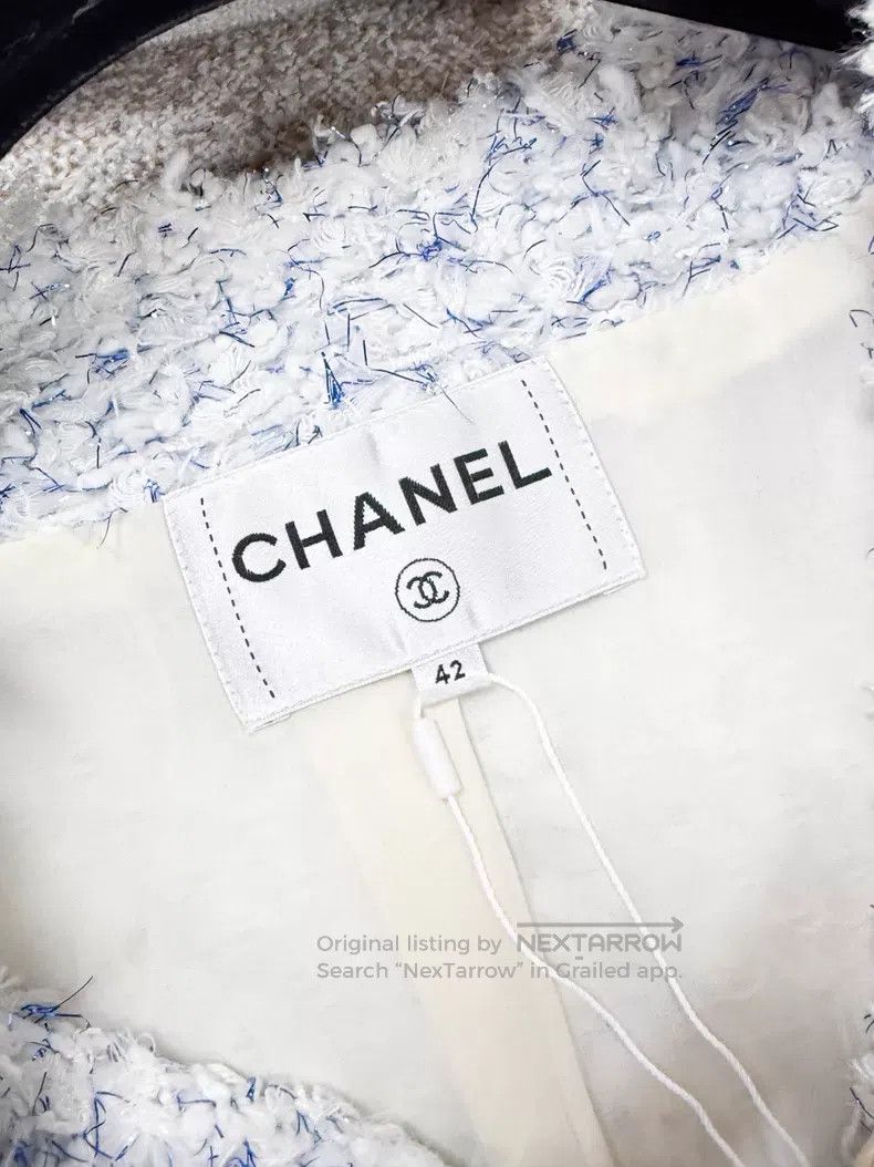 Chanel Chanel Shiny woven tweed 8-piece sleeve jacket Size M / US 6-8 / IT 42-44 - 6 Thumbnail
