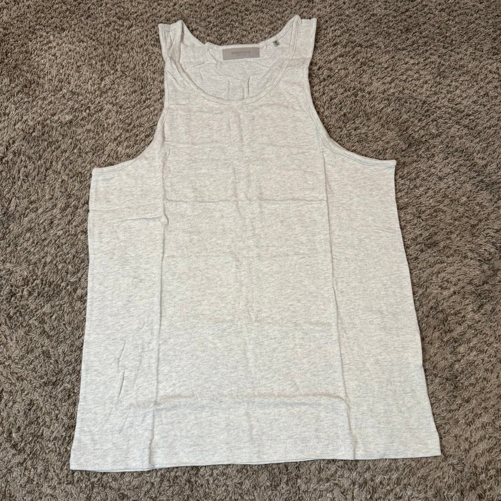 image of Fear Of God Essentials Oatmeal 3-Pack Tank Top Men Medium in Grey