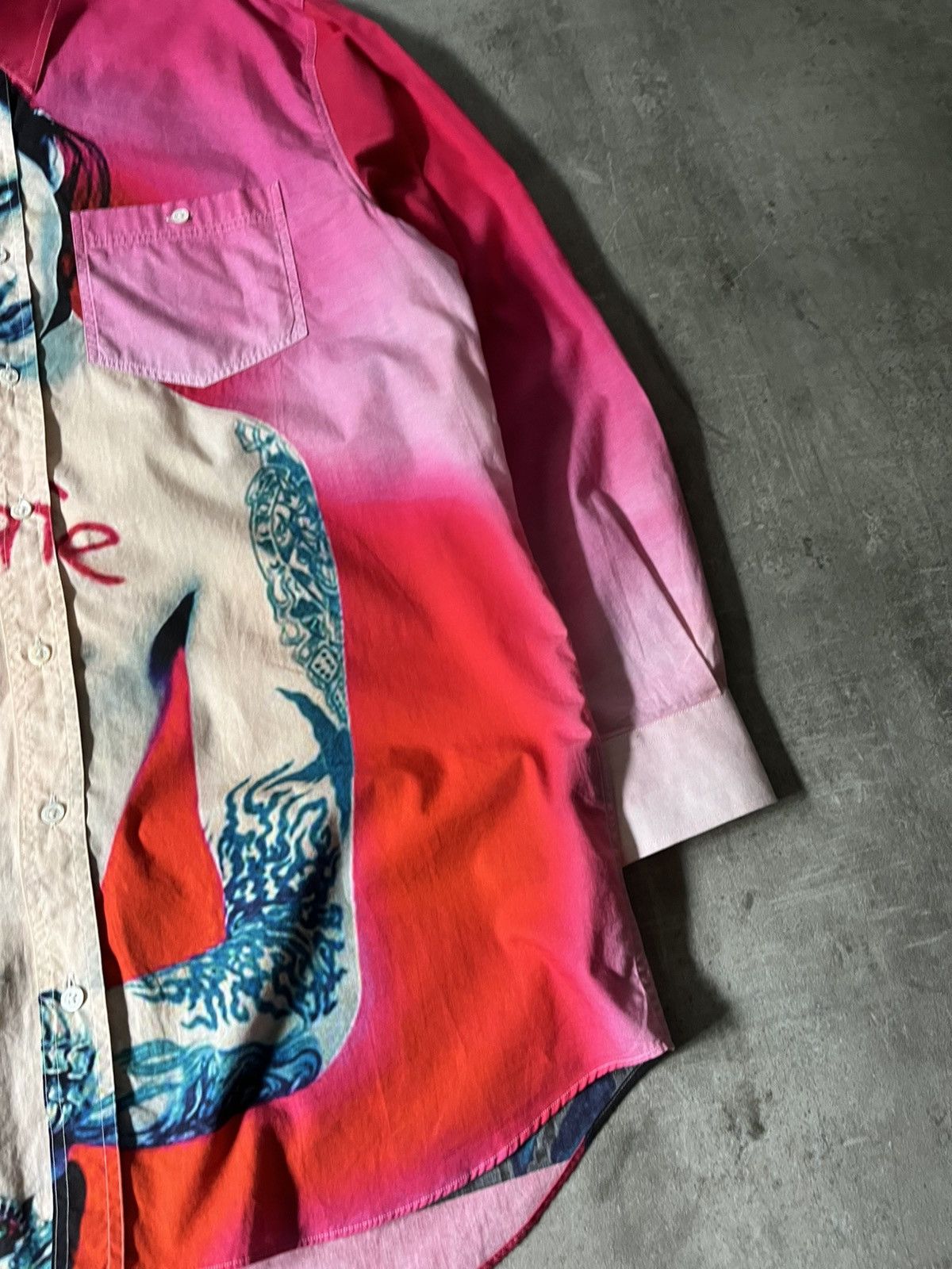Vetements Vetements A/W 2018 Marilyn Manson button up shirt pink Size US L / EU 52-54 / 3 - 4 Thumbnail