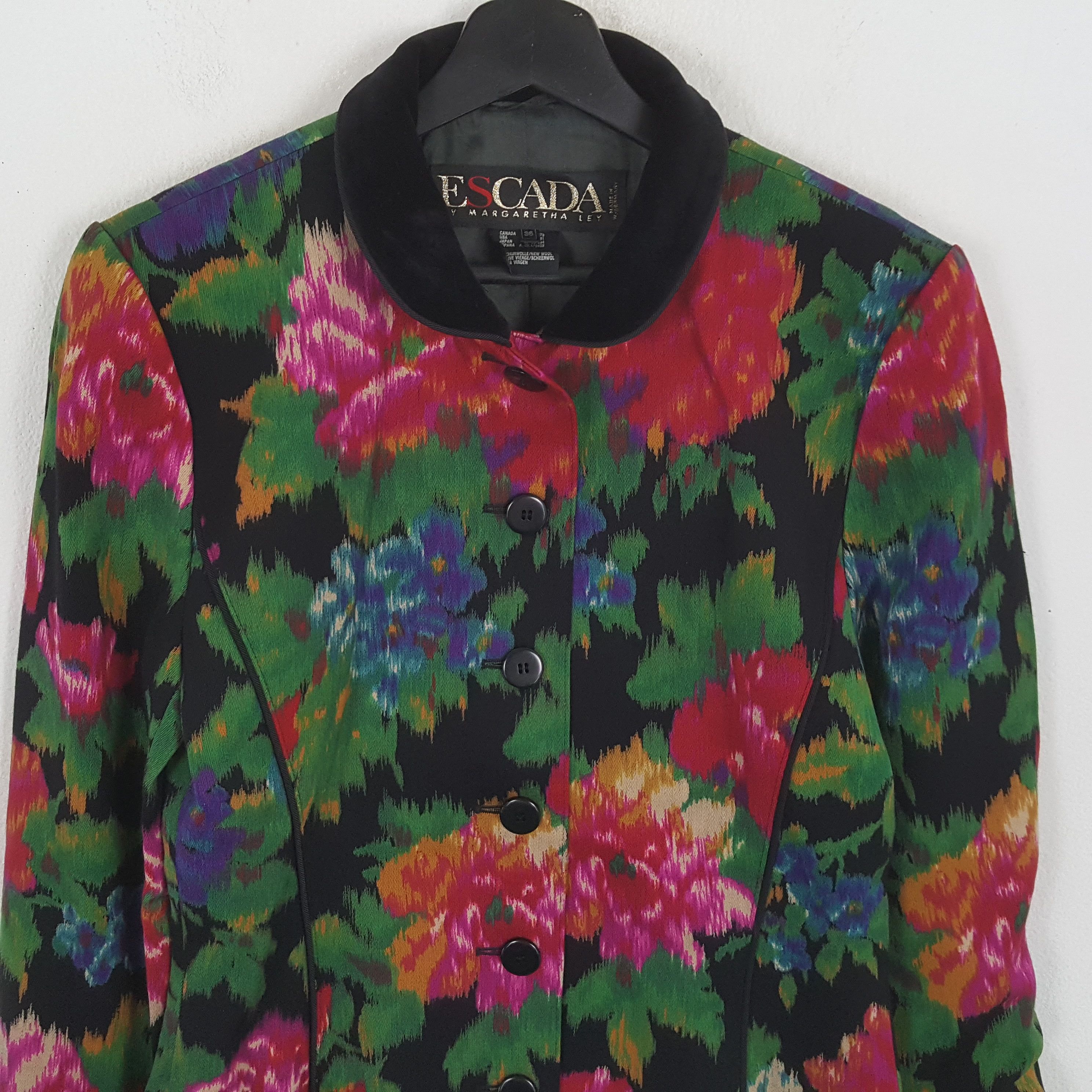 Escada × Escada Sport × Vintage ESCADA by MARGARETHA LEY Fashion Design Jacket Size XS / US 0-2 / IT 36-38 - 2 Thumbnail