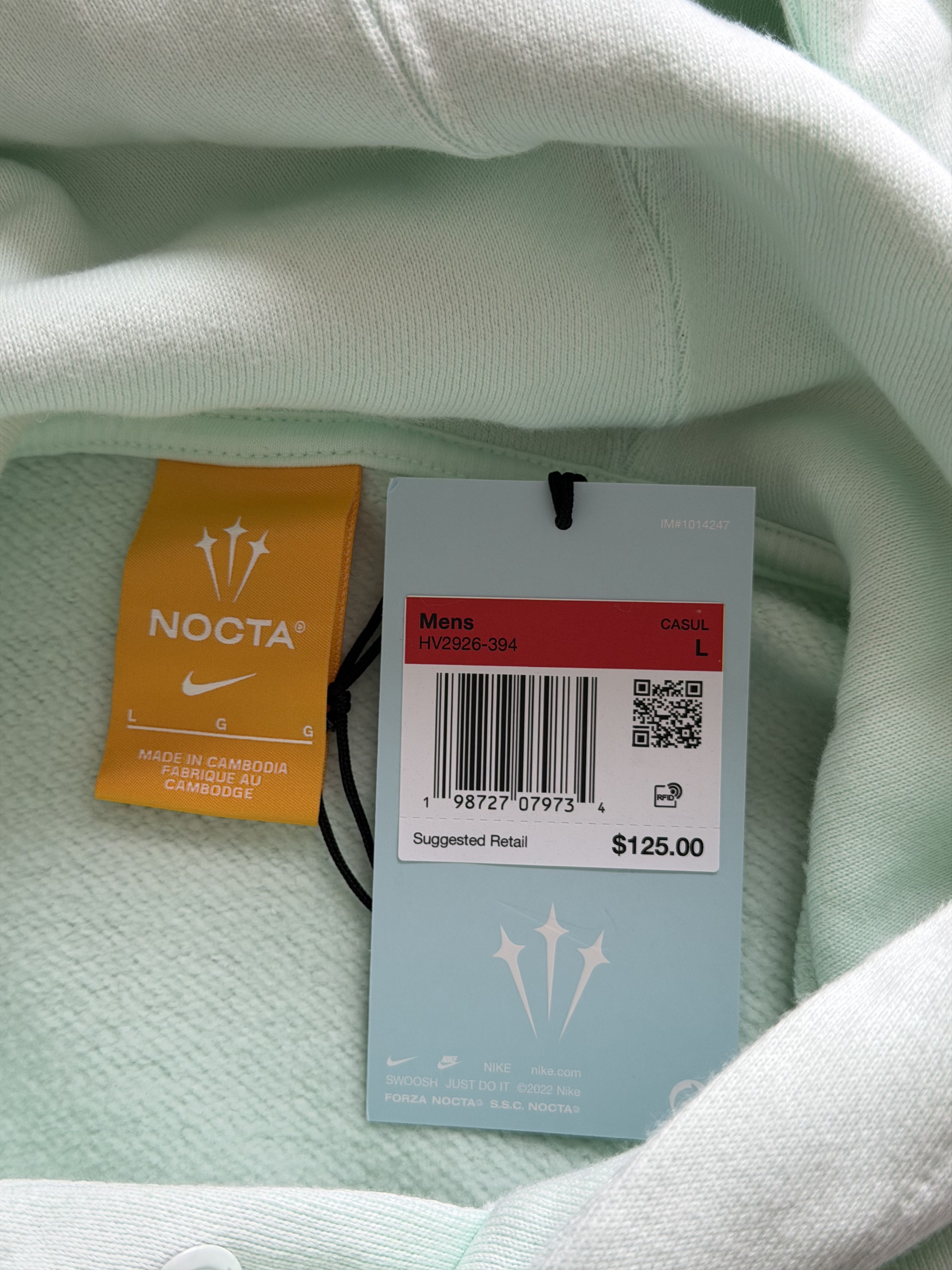 NOCTA × Nike Nike NOCTA Butterfly Hoodie in Mineral Blue Size US L / EU 52-54 / 3 - 8 Thumbnail