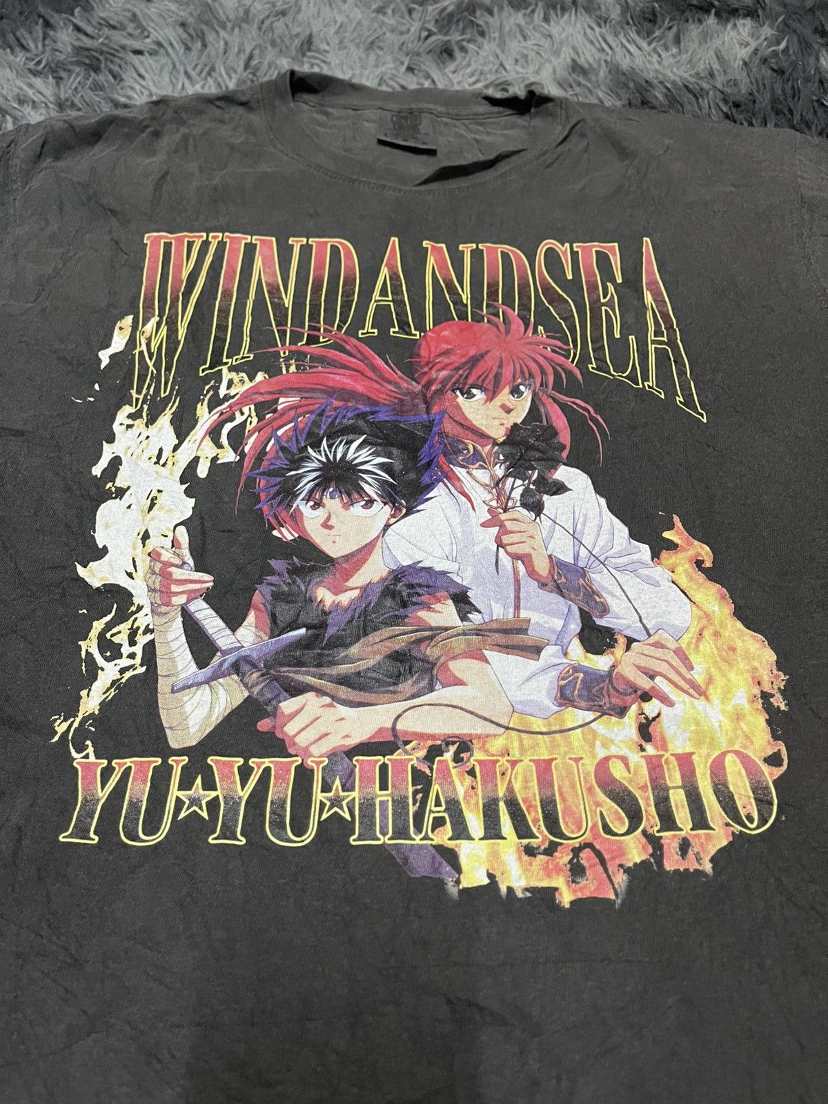 Anime × Japanese Brand × Vintage Vintage Yu Yu Hakusho Wind & Sea Anime Tee Size US L / EU 52-54 / 3 - 3 Thumbnail