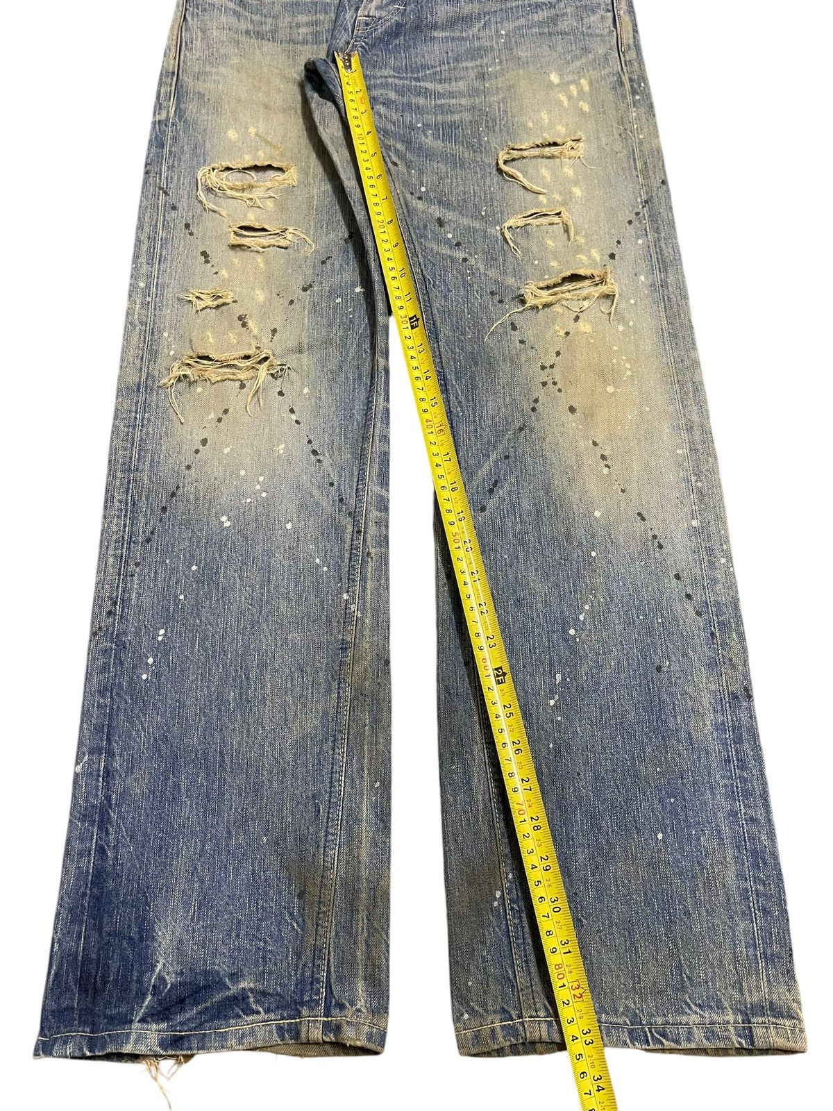 Edwin Vintage Japan Edwin 503 Mud Wash Paint Splatter Loose Jeans Size US 34 / EU 50 - 14 Thumbnail