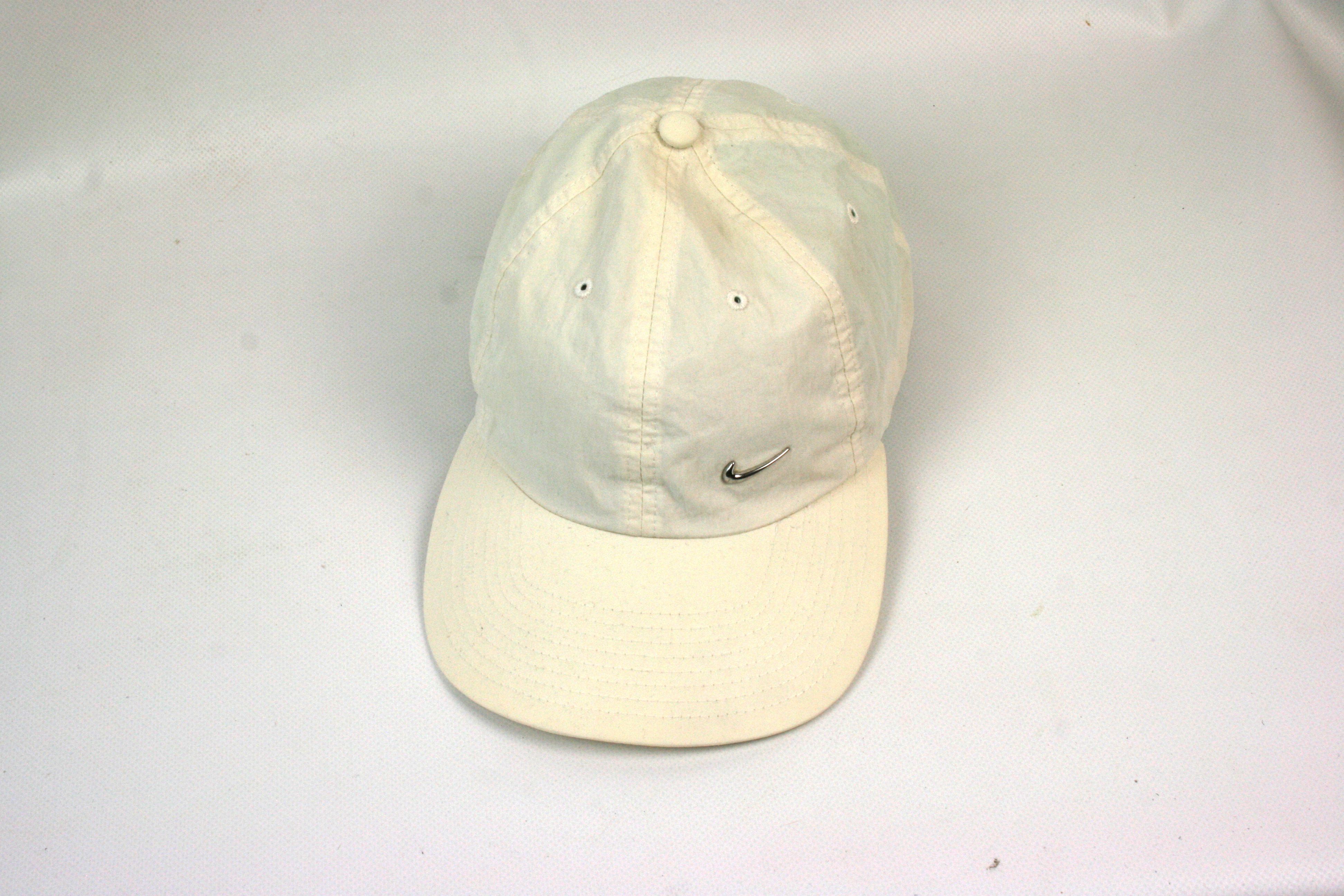 Nike 90S Swoosh Logo Nylon Cotton Cap Vintage Size ONE SIZE - 3 Thumbnail