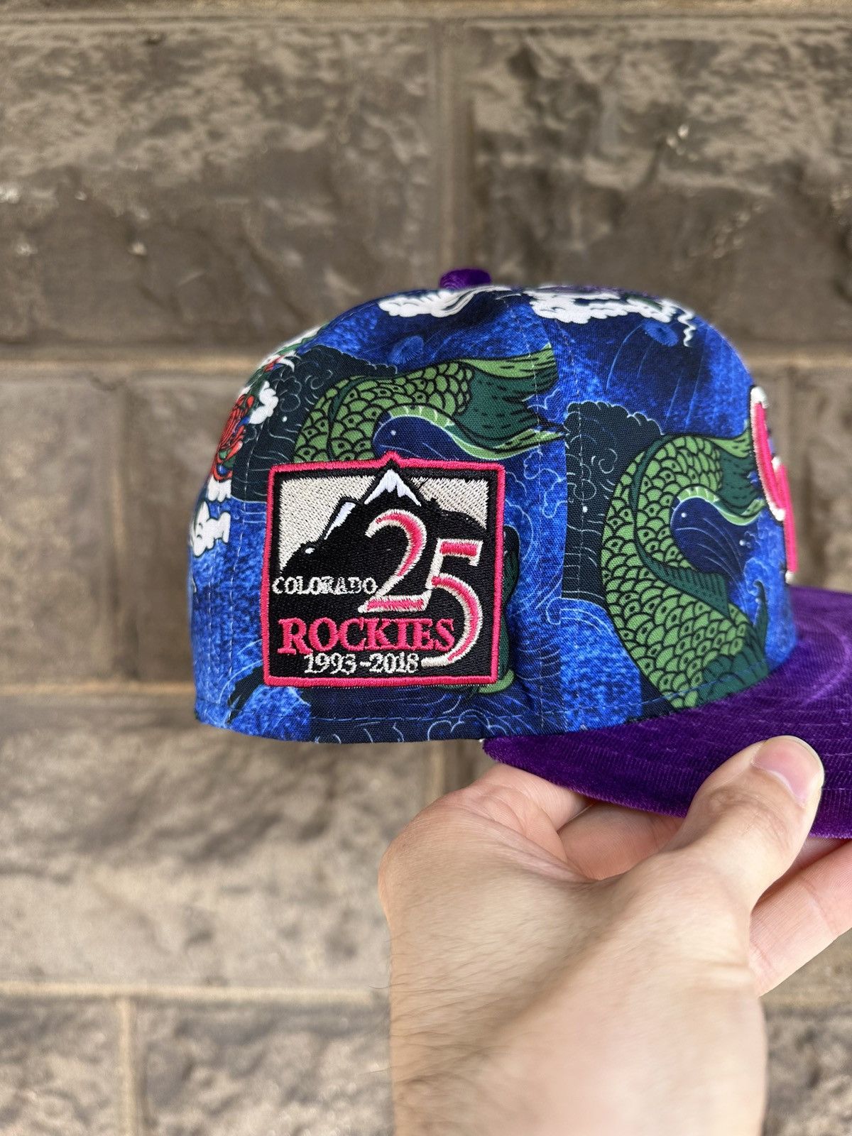 MLB × New Era × Supreme 7 1/8 Colorado Rockies 25th Anniversary Koi Pond Rockwell Size ONE SIZE - 5 Thumbnail