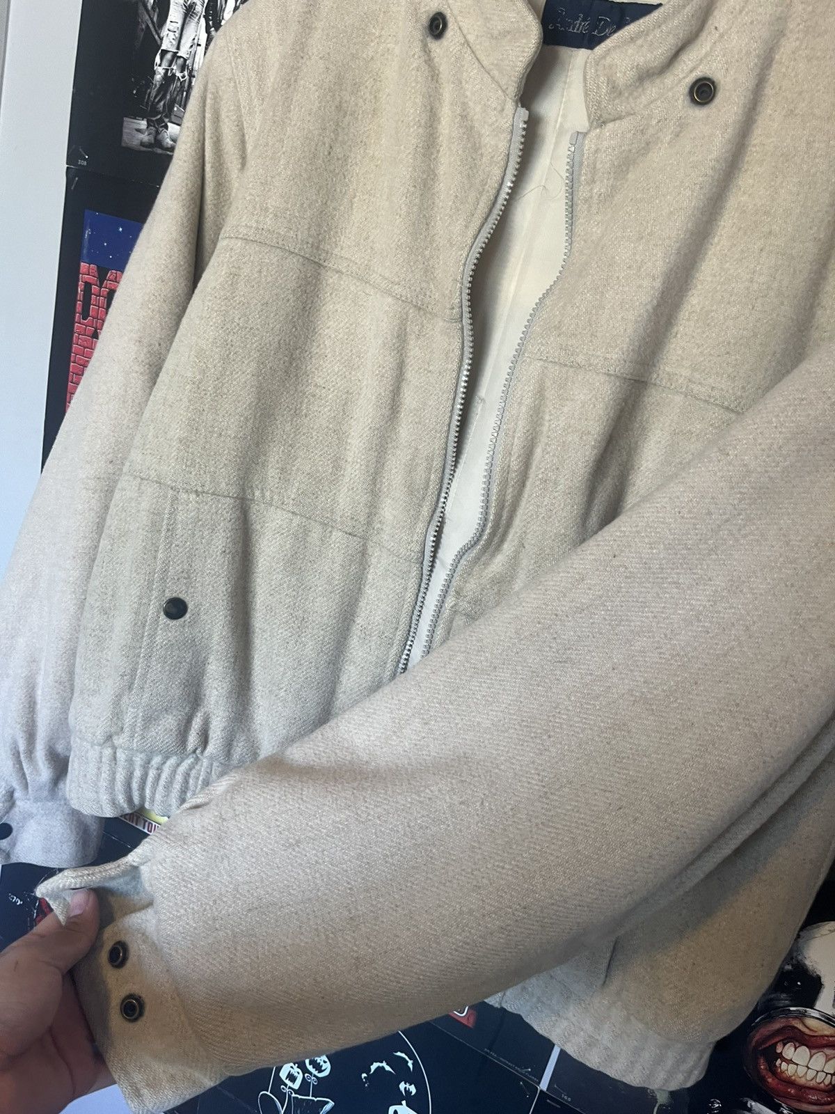 Other Vintage Y2K 2000’s Heavy Thick Cropped Wool Blend Jacket Size US L / EU 52-54 / 3 - 7 Thumbnail