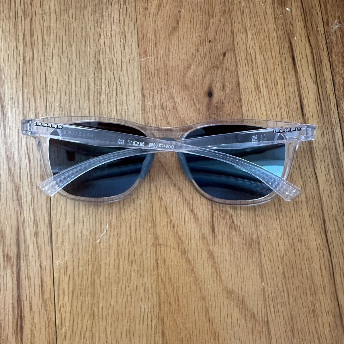 Oakley Transparent / White Oakley Sunglasses Blue Reflective Size ONE SIZE - 5 Thumbnail
