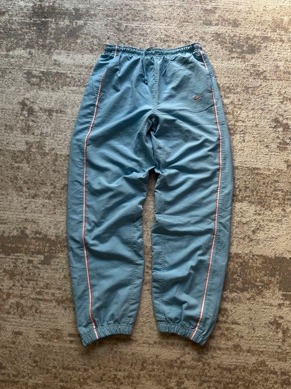 Nike OG Nike Sz M Baby Blue Track Pants Vintage 2004 Rare Baggy Size US 33 - 1 Thumbnail