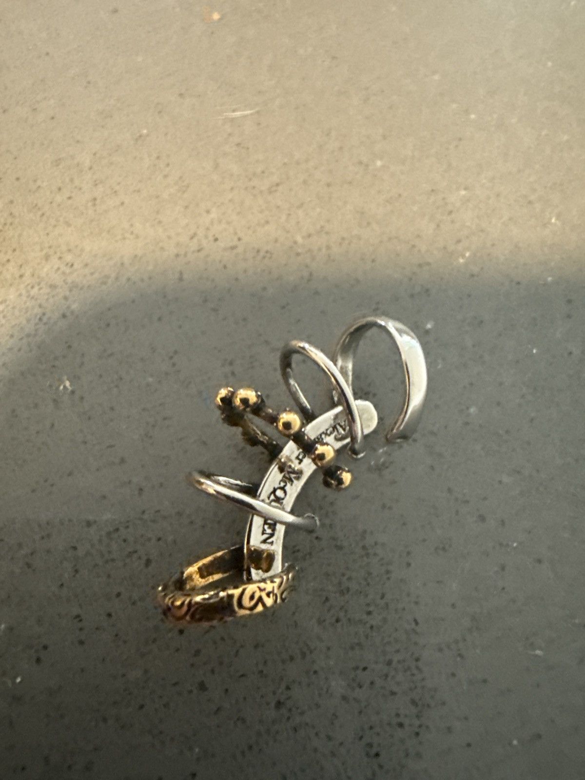 Alexander McQueen Alexander McQueen Multi-Hoop Ear Cuff – Silver +Gold Silver Size ONE SIZE - 1 Thumbnail