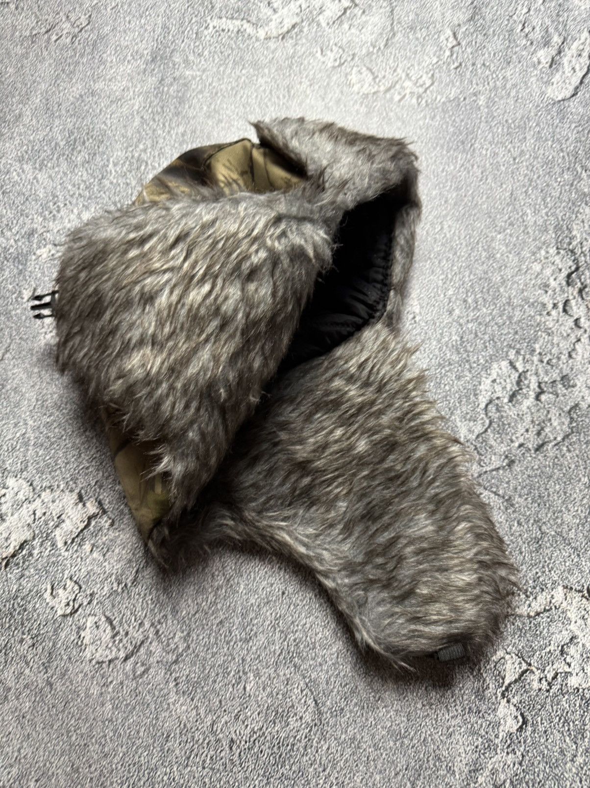 Realtree Y2K Real Tree Faux Fur Ushanka VNTG Fuzzy Warm Trapper Hat Size ONE SIZE - 5 Thumbnail