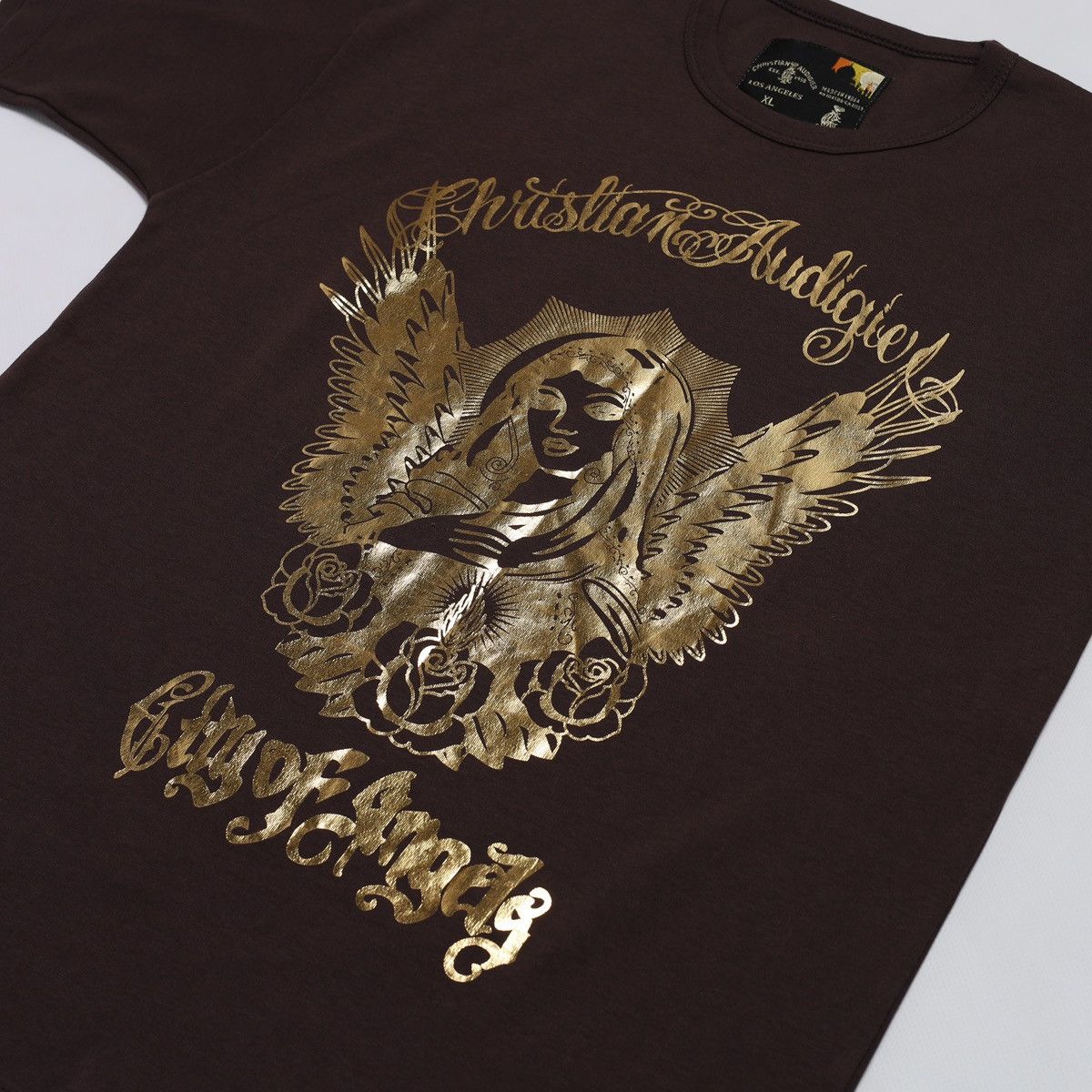 Christian Audigier Christian Audigier Brown Los Angeles Tee Size US XL / EU 56 / 4 - 4 Thumbnail