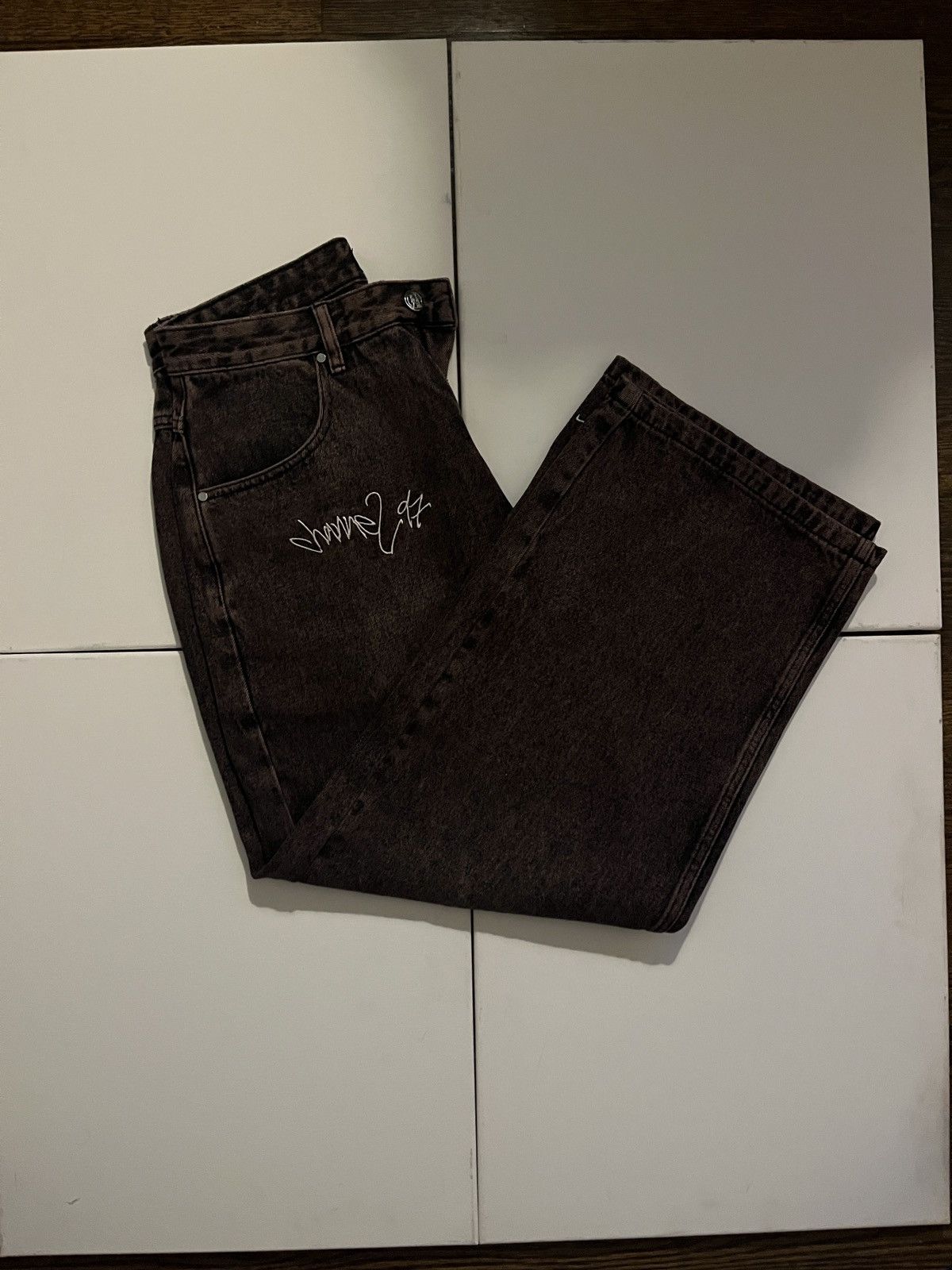 Other Channel 97 Rust Wide Leg Denim Size US 30 / EU 46 - 3 Thumbnail