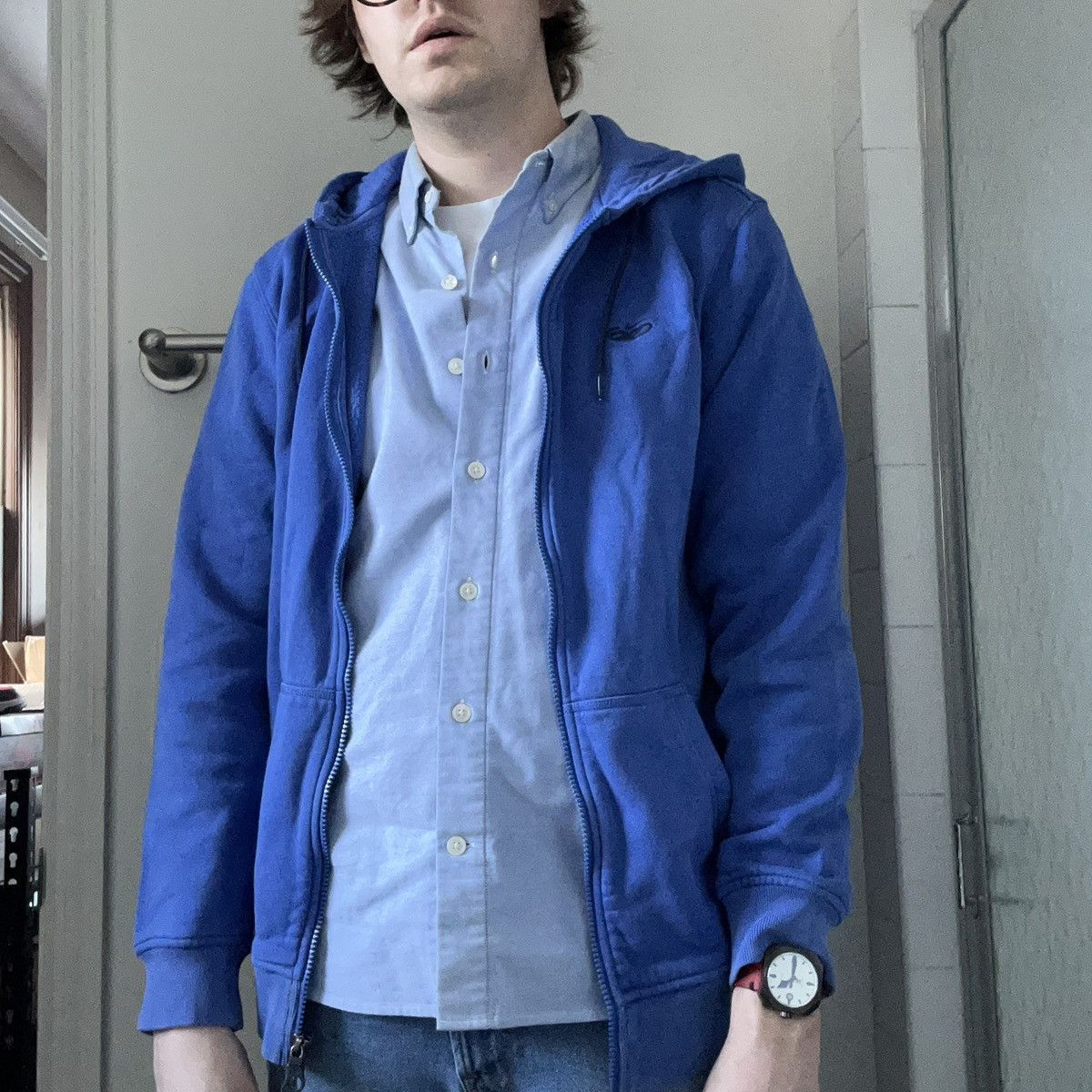Nike 2012 NiKE 6.0 FADED ROYAL BLUE YKK ViSLON DOUBLE ZiP HOODiE Size US L / EU 52-54 / 3 - 22 Thumbnail