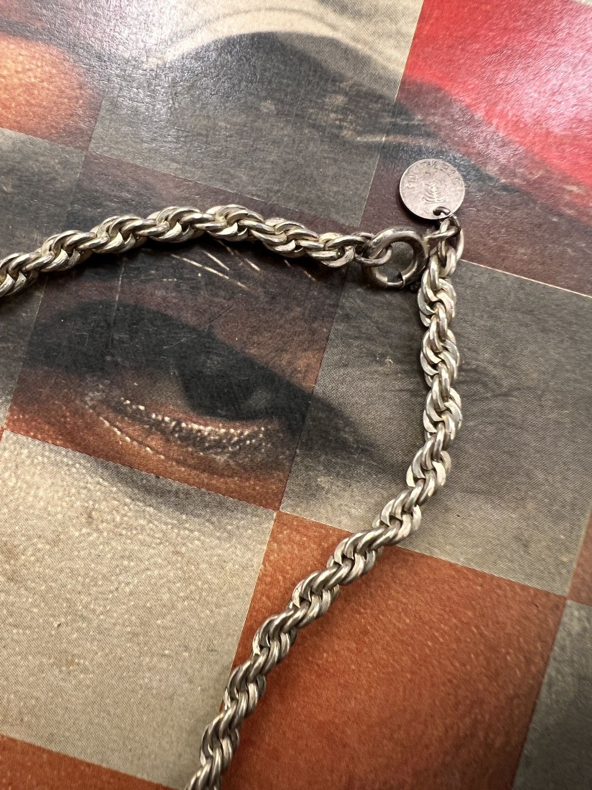 Sterling Silver × Vintage Sterling Silver 925 Crazy Twisted Triple Link Chain Necklace Size ONE SIZE - 3 Thumbnail