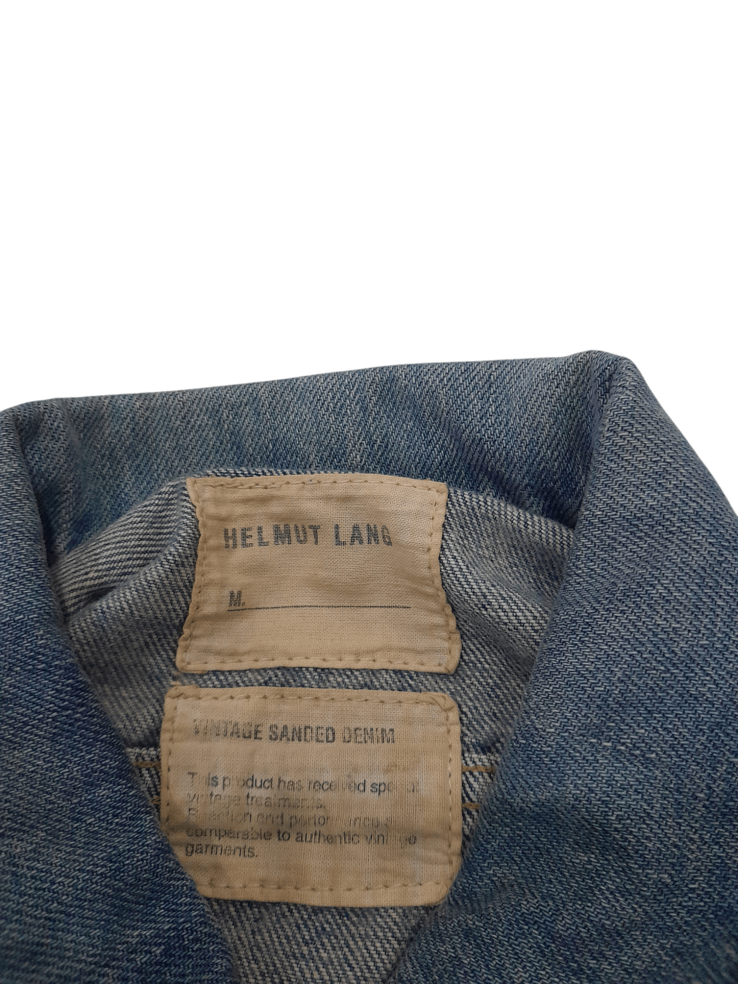 Helmut Lang × Vintage 1999 Helmut Lang Stoned Denim Jacket (F419) Size S / US 4 / IT 40 - 5 Thumbnail