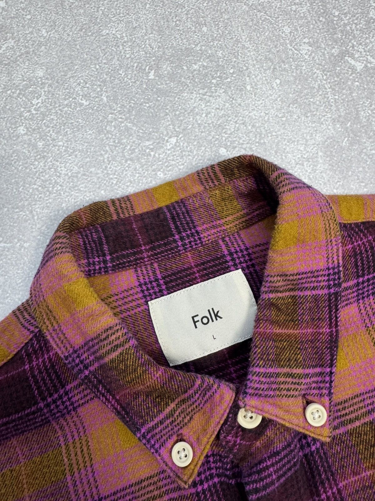 Folk Folk Flannel shirt button up long sleeve multicolor size L Size US L / EU 52-54 / 3 - 4 Thumbnail