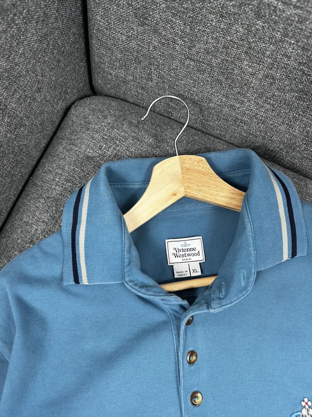 Vivienne Westwood Vivienne Westwood MAN Orb Logo Polo Shirt Size US XL / EU 56 / 4 - 4 Thumbnail