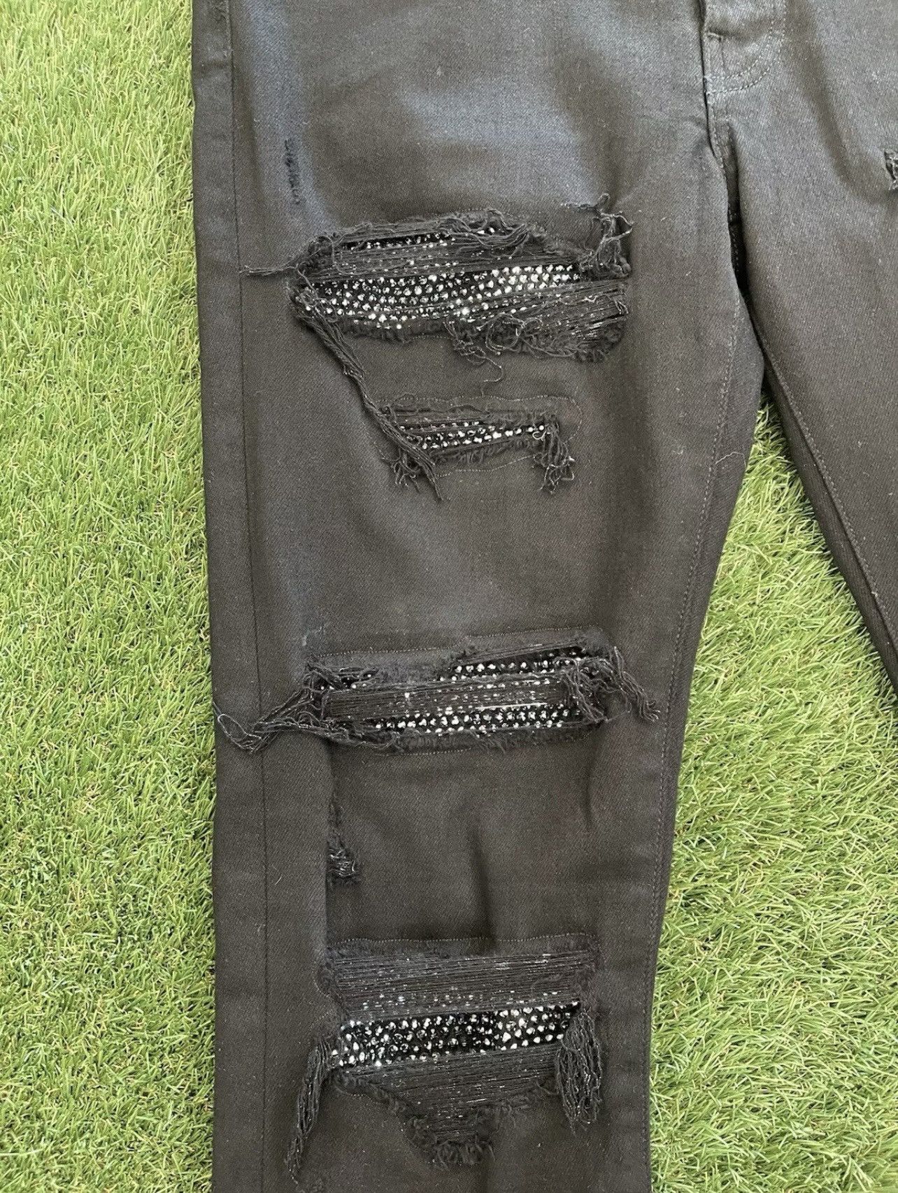 Amiri Size 34 - Amiri Crystal Patches MX1 Skinny Jeans $2,395 Size US 34 / EU 50 - 4 Thumbnail