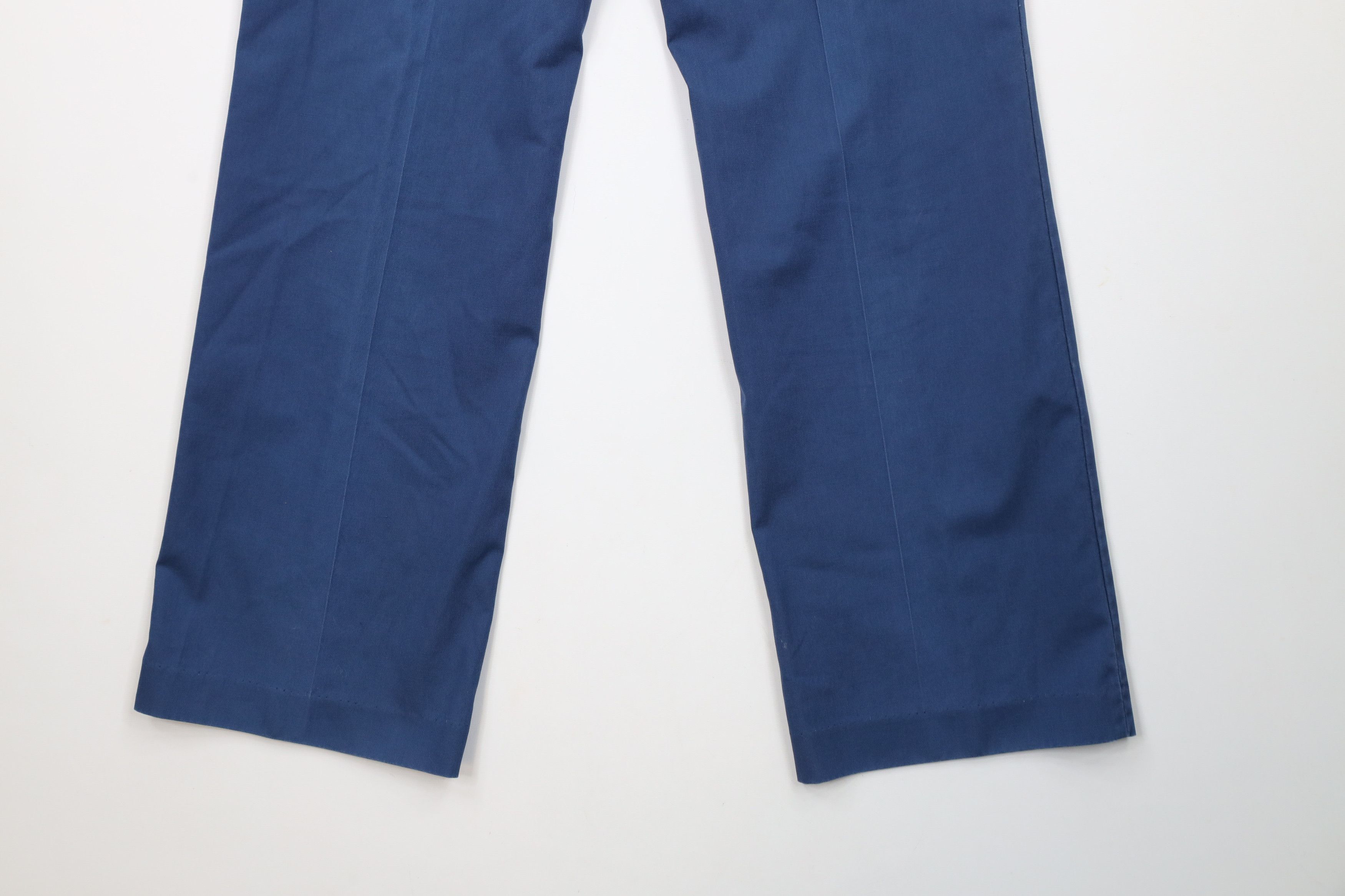 Vintage Vintage 70s Streetwear Flared Wide Leg Chino Pants Blue USA Size US 32 / EU 48 - 14 Thumbnail