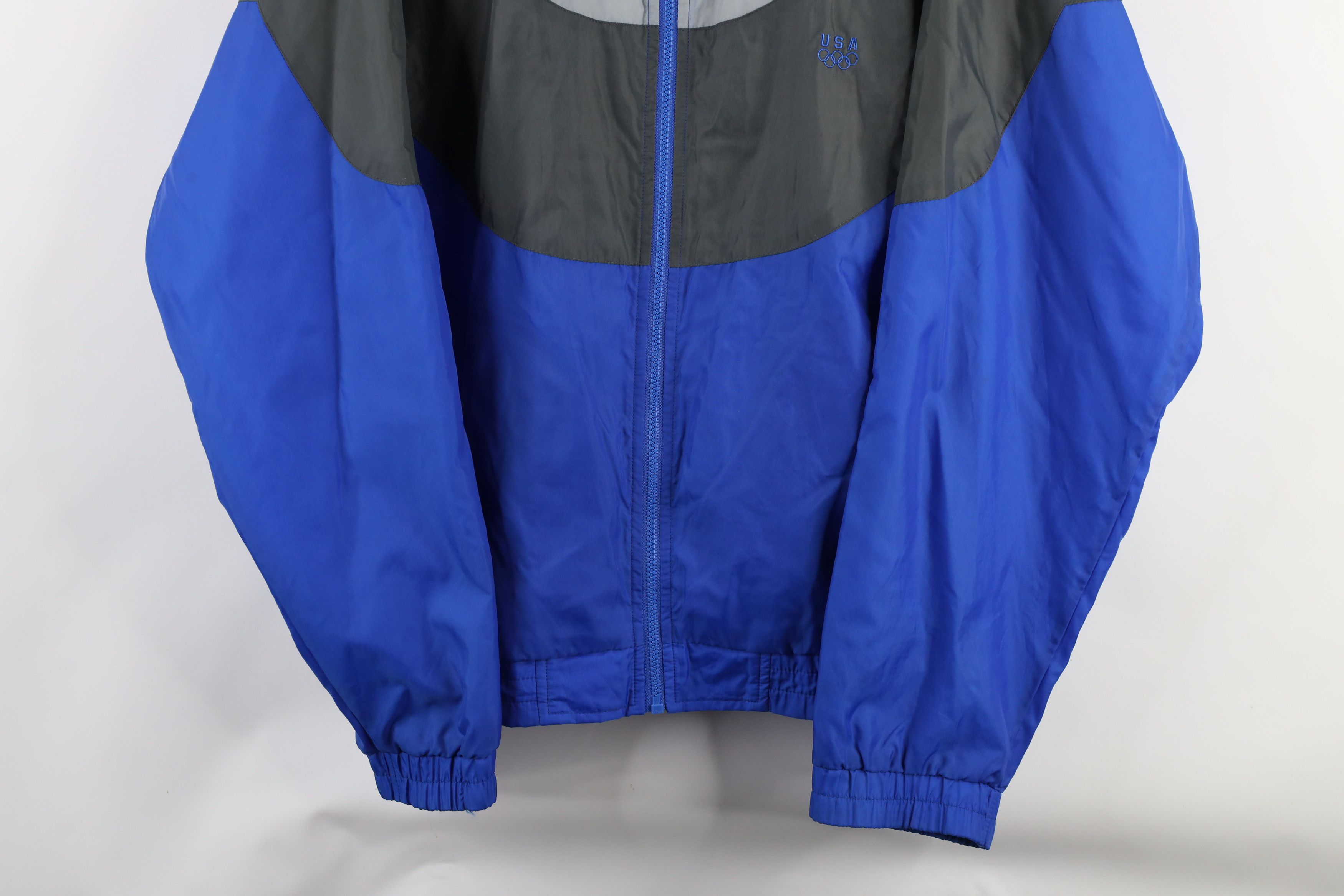 Vintage Vintage 90s USA Olympics Block Lined Windbreaker Jacket Size M / US 6-8 / IT 42-44 - 3 Thumbnail