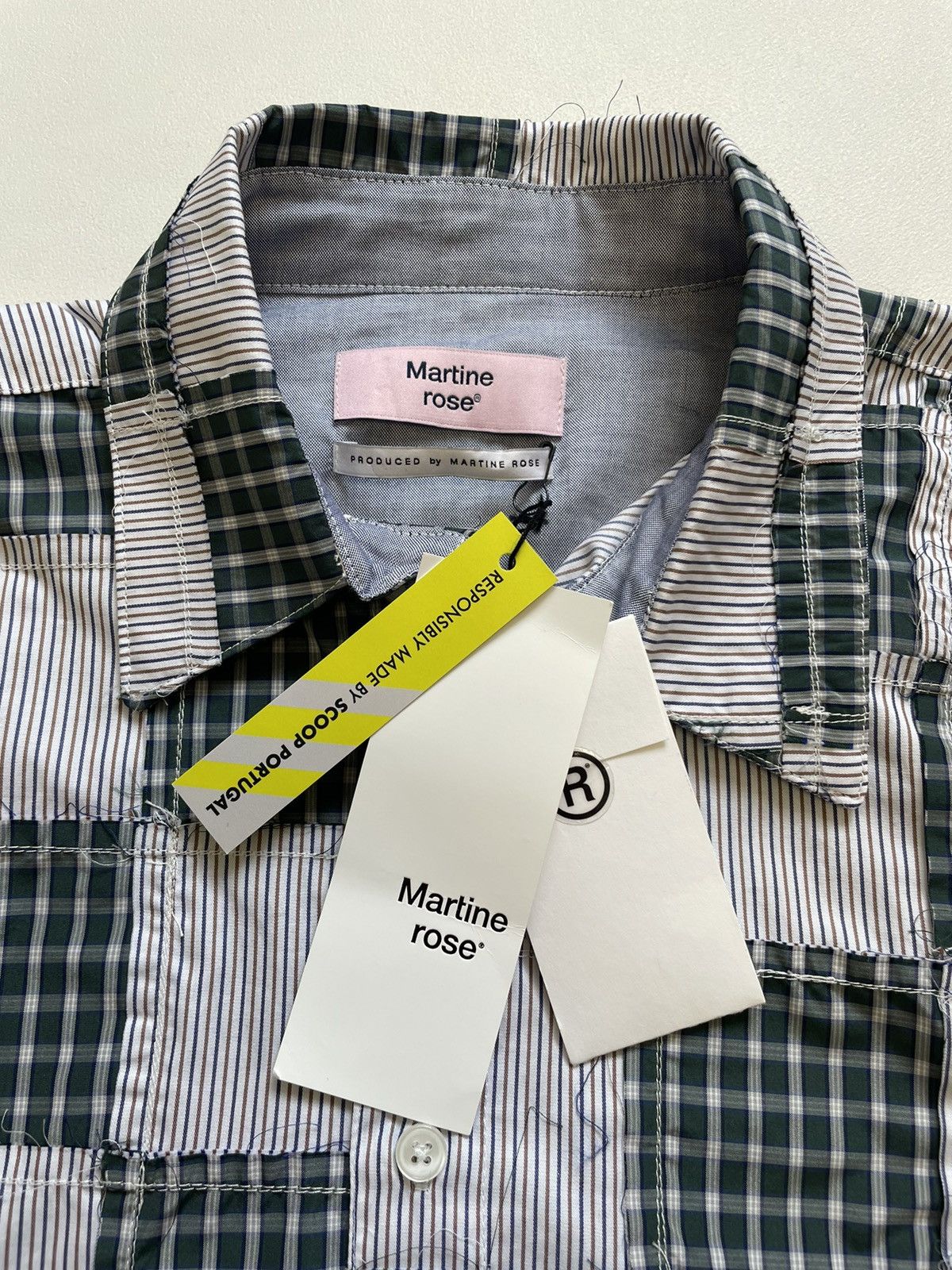 Martine Rose S/S 20 Raw Edge Patchwork Shirt Size US M / EU 48-50 / 2 - 6 Thumbnail