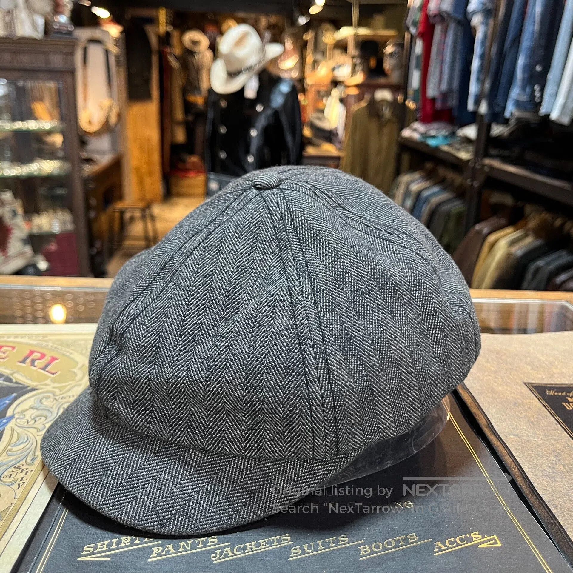 RRL Ralph Lauren gray herringbone cap from Ralph Lauren. Size ONE SIZE - 2 Thumbnail