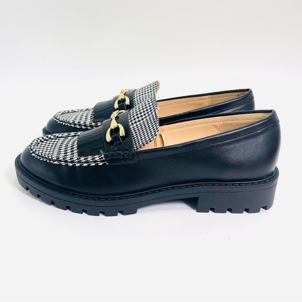 Loft LOFT Women’s Houndstooth Lug Loafers Size US 7.5 / IT 37.5 - 3 Thumbnail