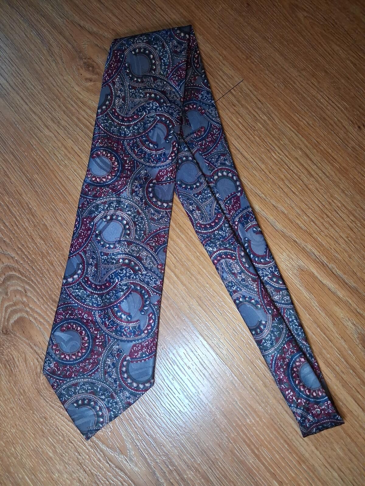 Christian Dior Monsieur Christian Dior Monsier Silk Tie Red Multicolor Floral Size ONE SIZE - 3 Thumbnail