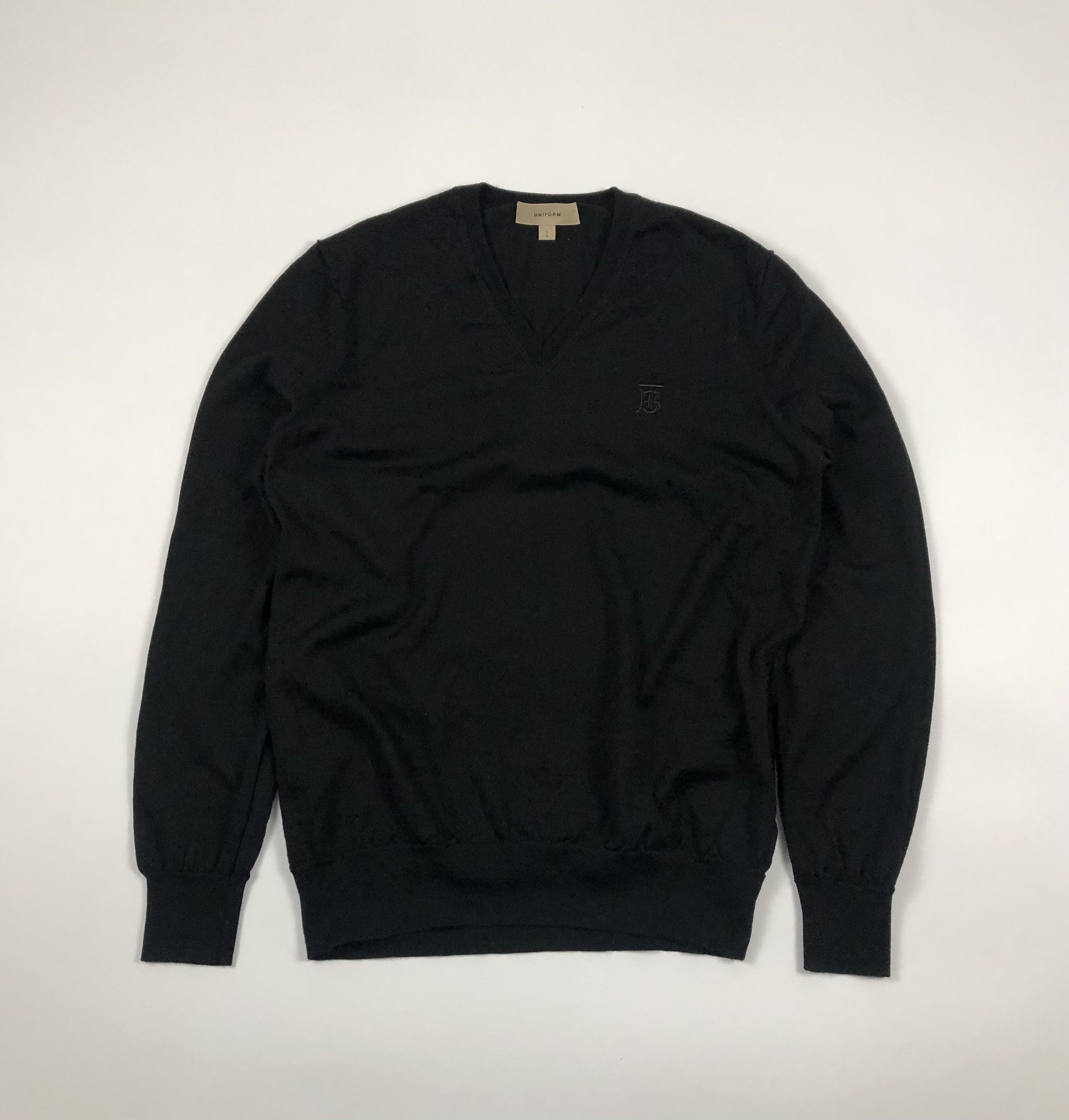 Burberry “Uniform” Merino Wool V-Neck Jumper