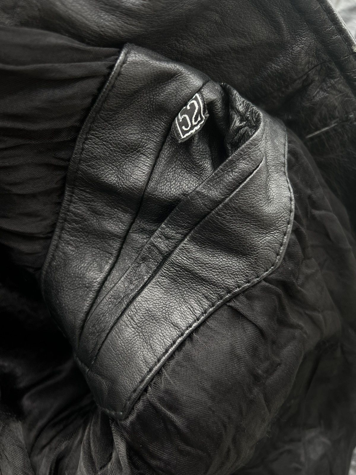 Genuine Leather × Vintage Leather jacket vintage avant garde s black Size S / US 4 / IT 40 - 7 Thumbnail