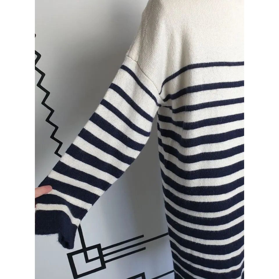 Jean Paul Gaultier Jean Paul Gaultier Lindex Casual Dress Wool Striped Size L Size L / US 10 / IT 46 - 6 Thumbnail
