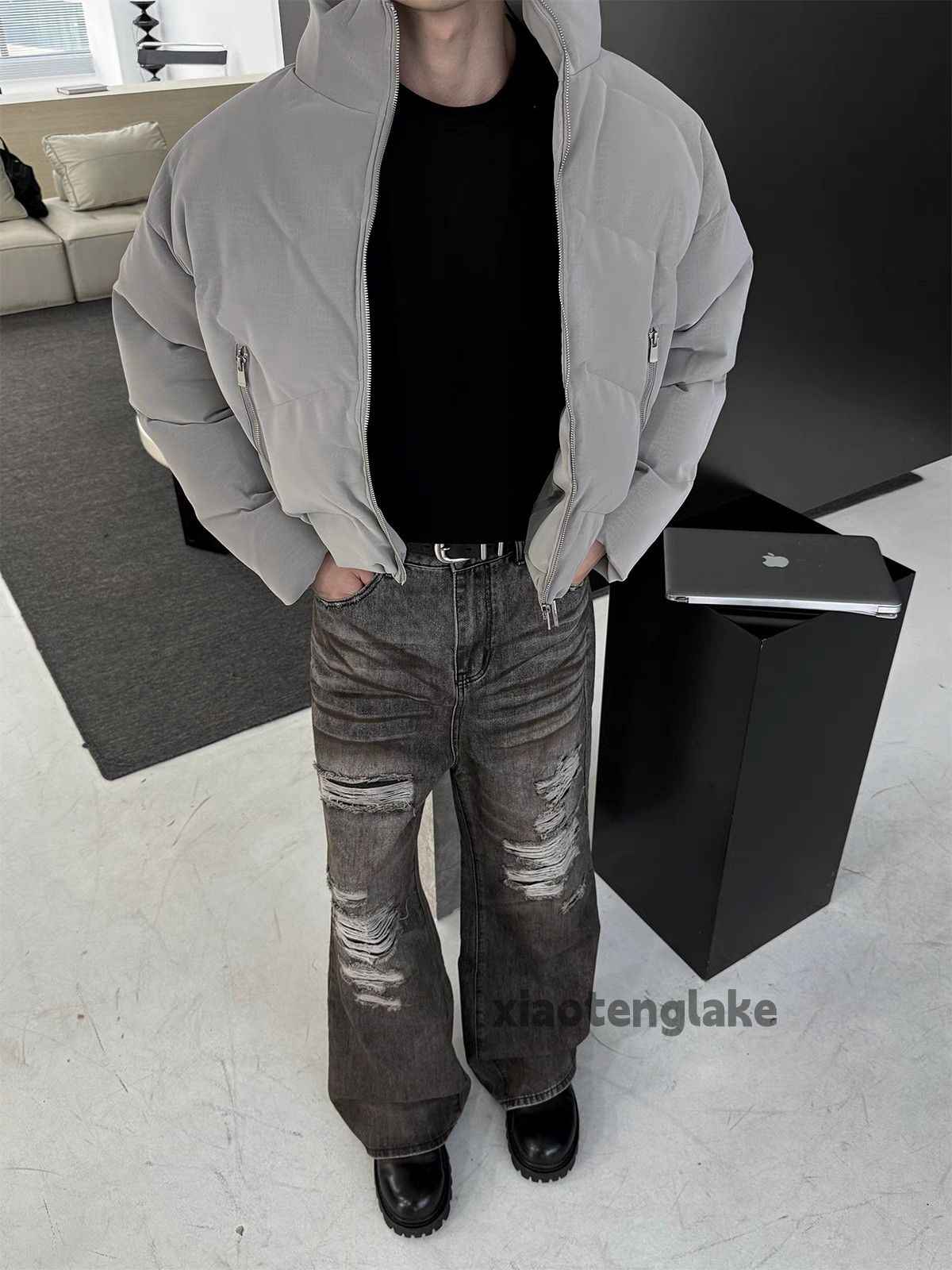 Jean × Vintage Washed faded cleanfit yuppie bootcut grunge jeans Size US 32 / EU 48 - 4 Thumbnail