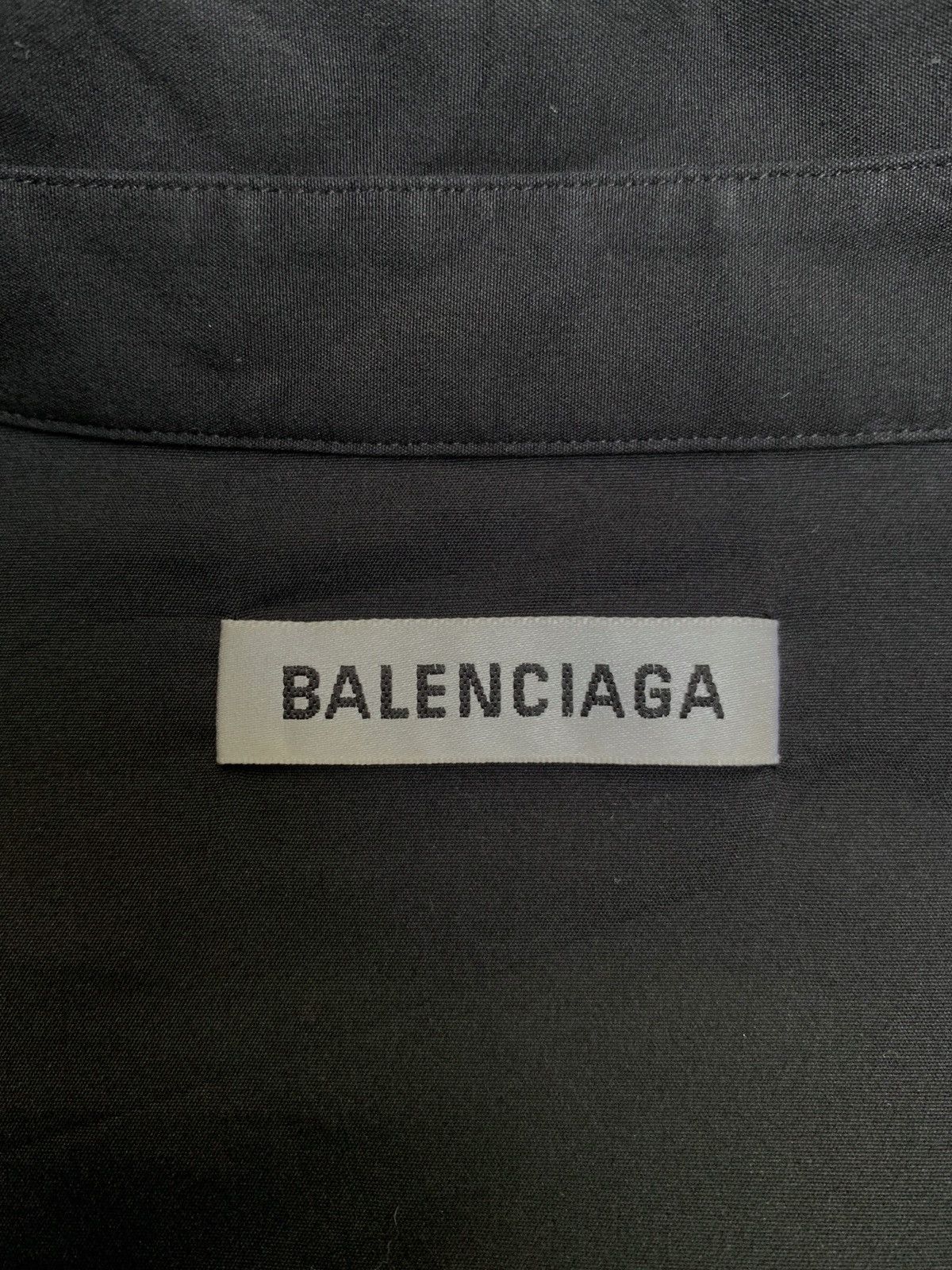 Balenciaga Coton Polyamide Black Logo Embroidery Shirt Size US M / EU 48-50 / 2 - 8 Thumbnail