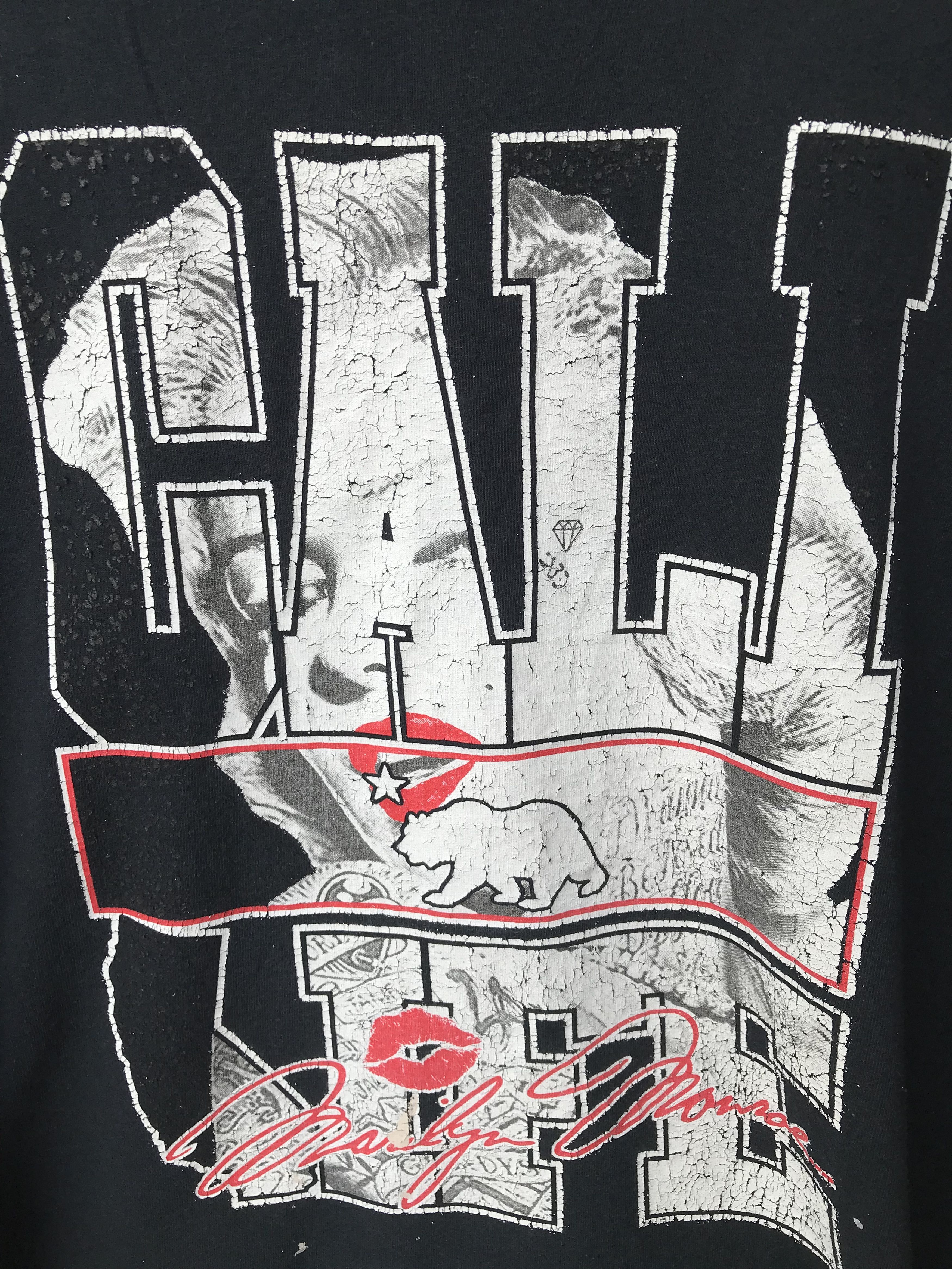 Band Tees Distressed Marilyn Monroe Cali Life Tee beyonce rihanna Size US XL / EU 56 / 4 - 8 Thumbnail