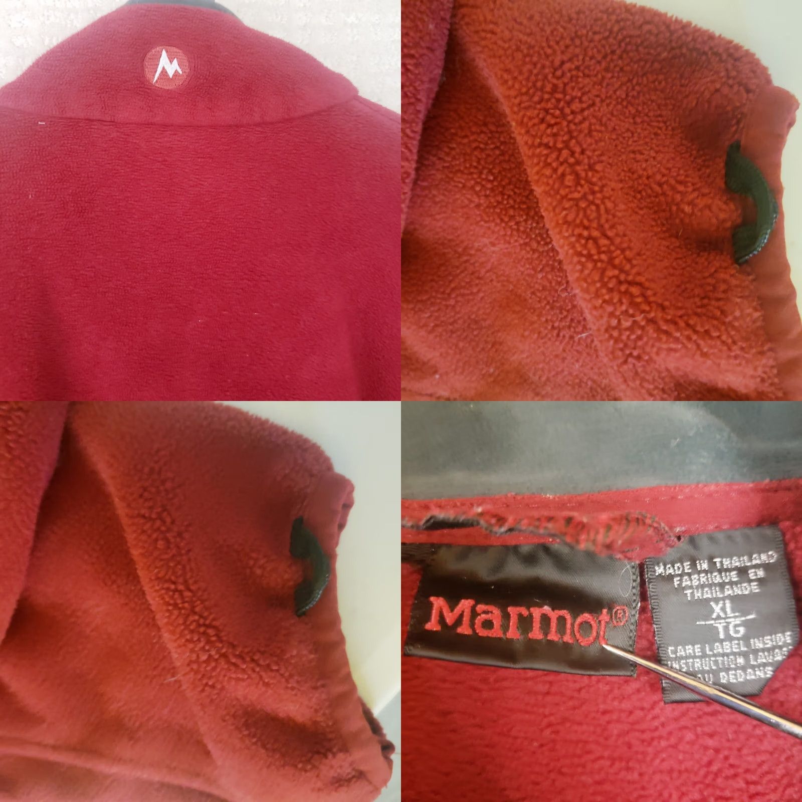 Marmot Marmot Jacket Mens XL Red Fleece Full Zip Outdoor Underarm Zips Pockets Regulate Bomber Style Classic Outdoor Hiking Mens XL Red Marmot Logo Jacket Size US XL / EU 56 / 4 - 9 Thumbnail