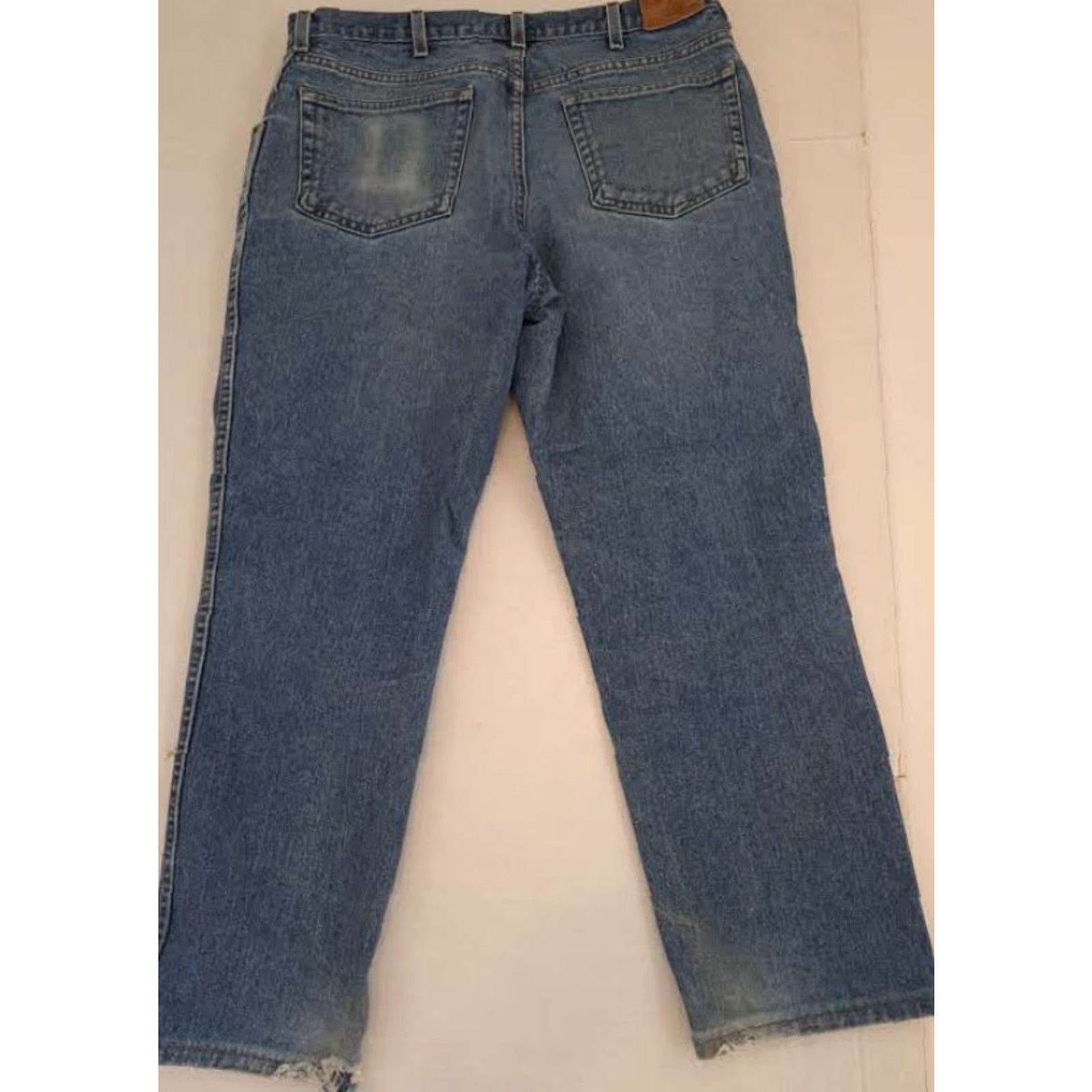 Lands' End VINTAGE Lands' End Denim Blue Jeans Men Pants 35 Regular Inseam 30 5-Pocket Denim Blue Size US 35 - 6 Thumbnail