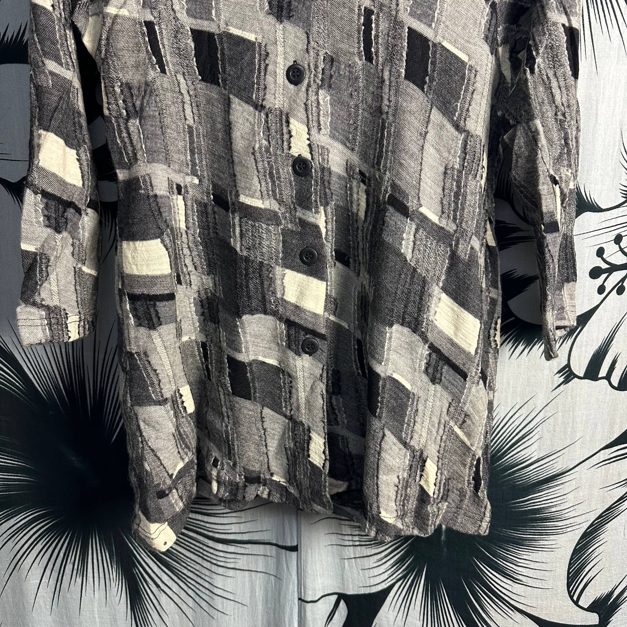 Japanese Brand Archive INTERLINEAIRE Cult Avant Garde Patchwork Sweater Size US M / EU 48-50 / 2 - 7 Thumbnail
