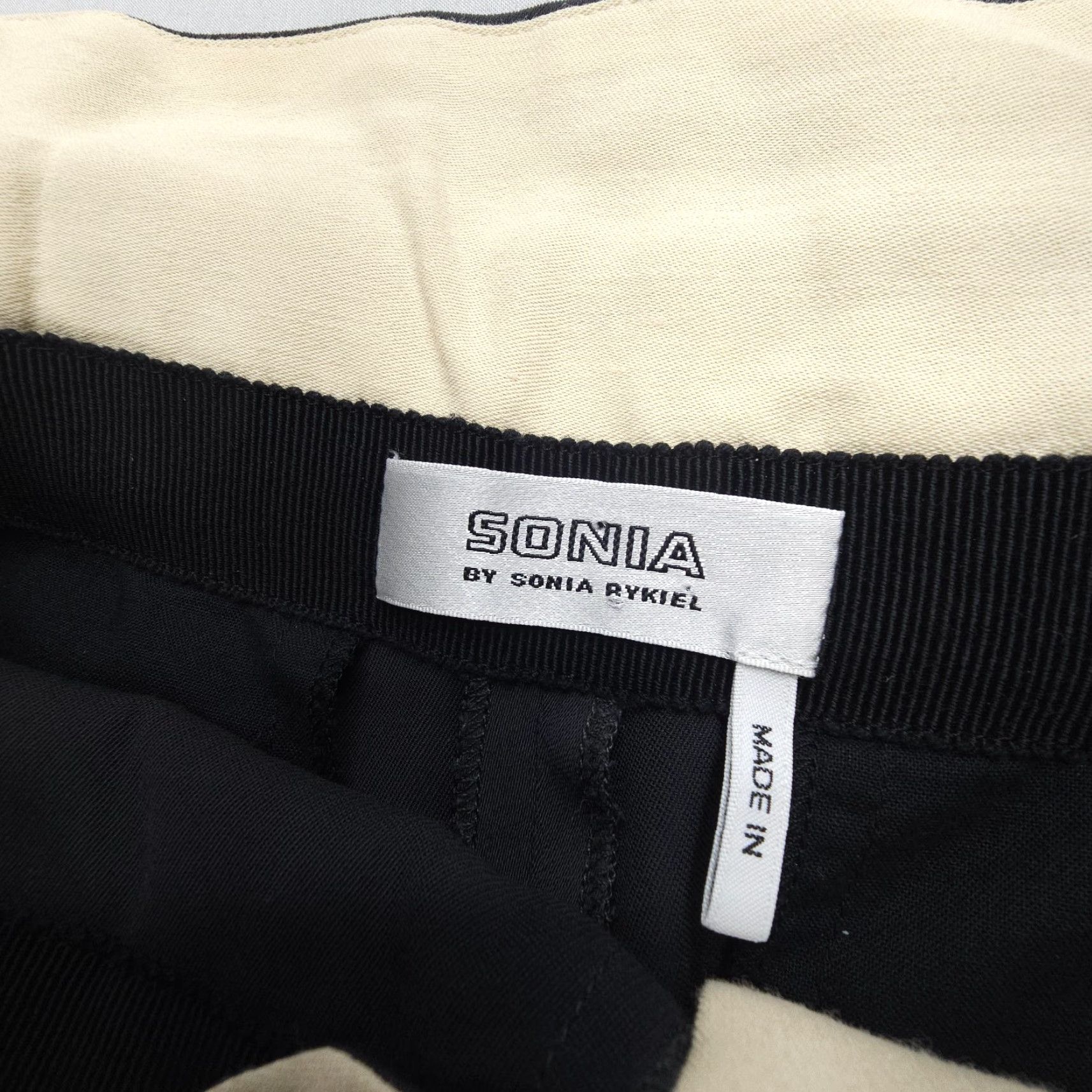 Vintage VINTAGE Sonia Rykiel Paris Belted High Rise Pleated Trousers Pants Women 31 in Black 90s Size ONE SIZE - 3 Thumbnail