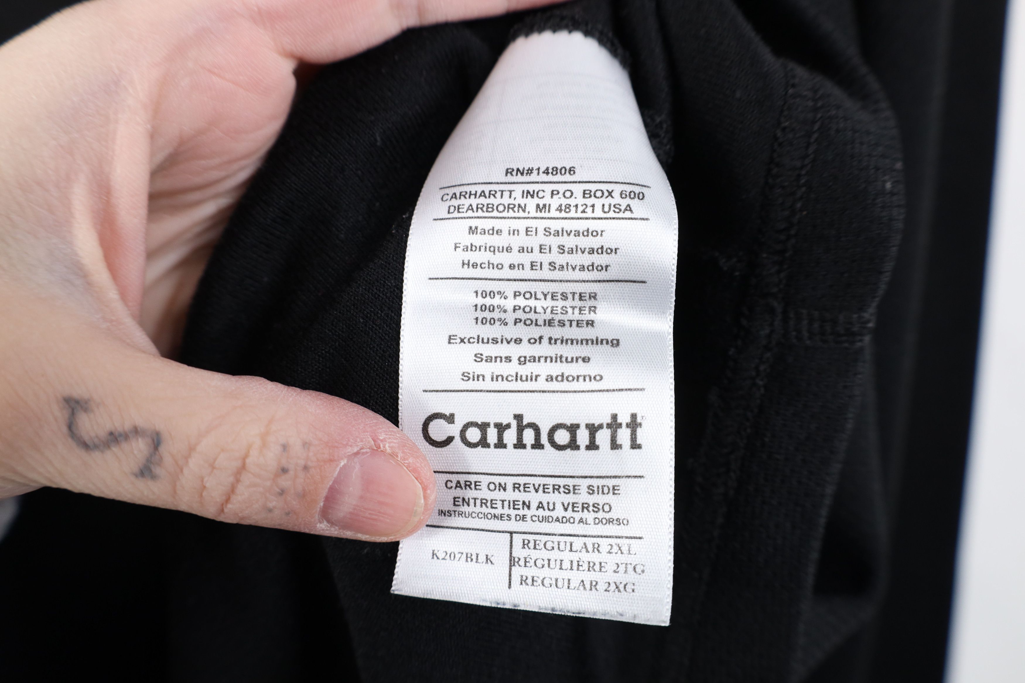 Carhartt Vintage Y2K Carhartt Thermal Knit Long Sleeve T-Shirt Black Size US XXL / EU 58 / 5 - 8 Thumbnail