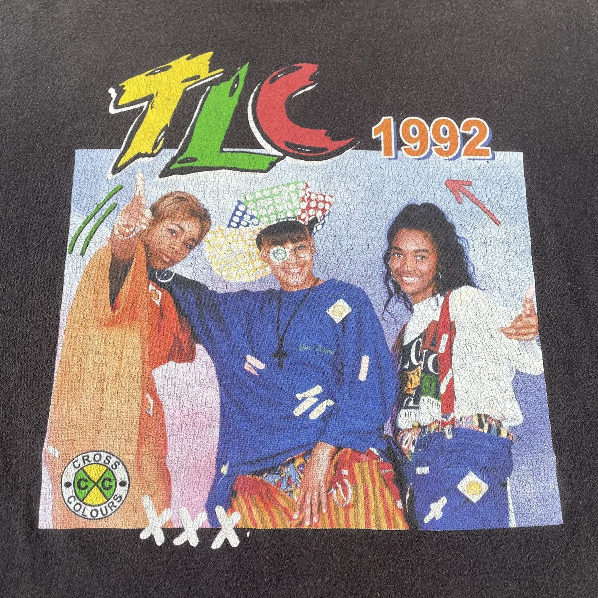 Cross Colours × Rap Tees × Vintage 🔥🔥Cross Colours X TLC Raptees Hip Hop Group Promo Tee Size US XL / EU 56 / 4 - 2 Thumbnail