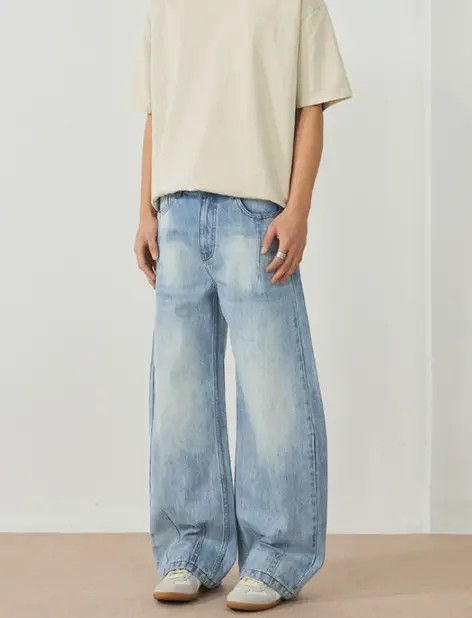 VIBE American high street straight flared baggy jeans Size US 32 / EU 48 - 4 Thumbnail
