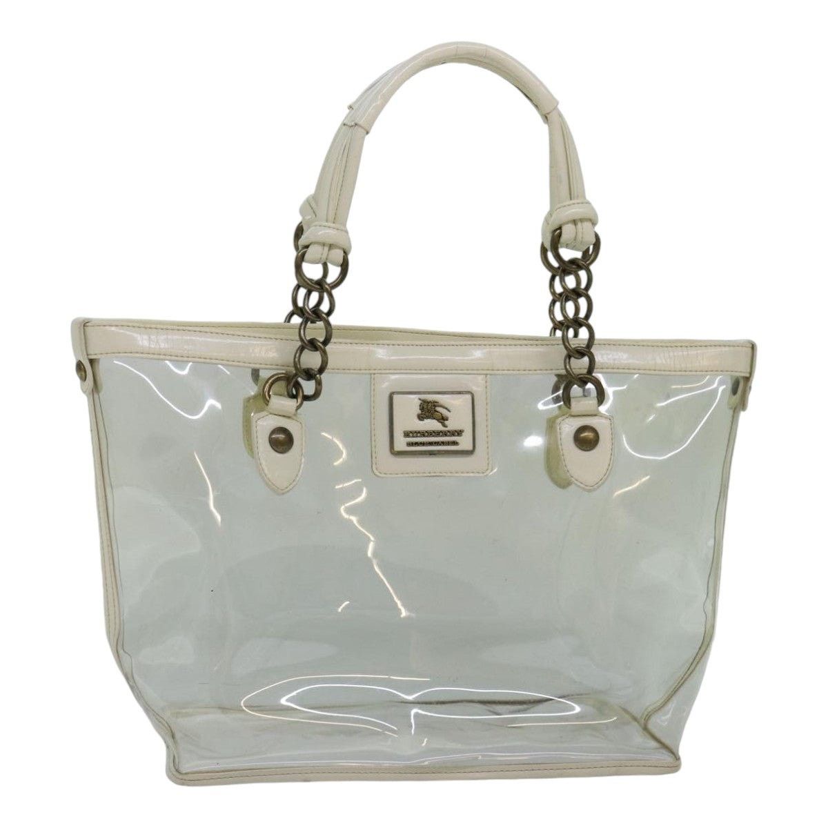 Burberry Burberry Blue Label Shoulder Bag Vinyl Clear White Gold Size ONE SIZE - 1 Thumbnail