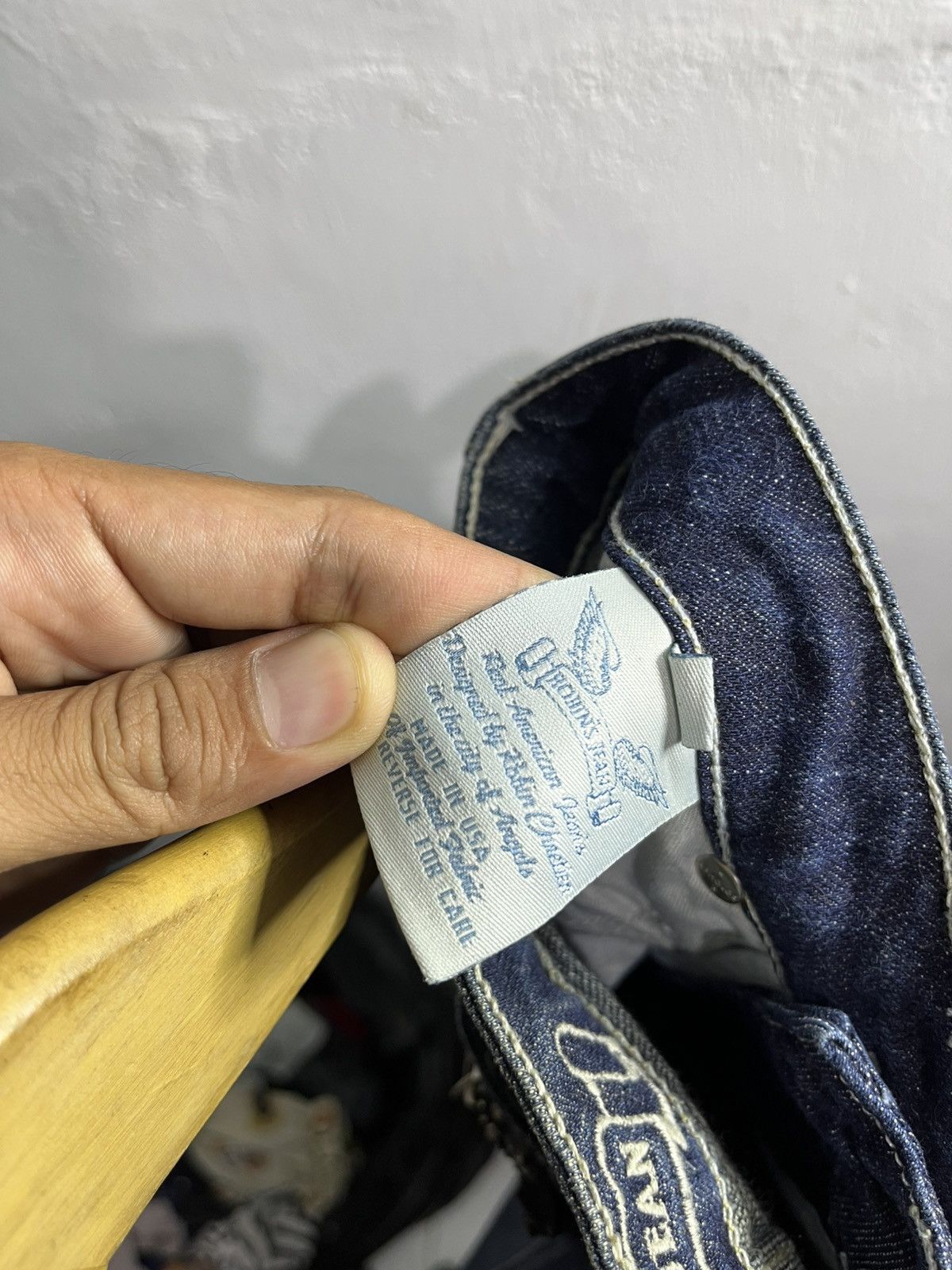 Robins Jeans 2000s robins jean studed leather flag tabacco denim Size US 26 / EU 42 - 9 Thumbnail