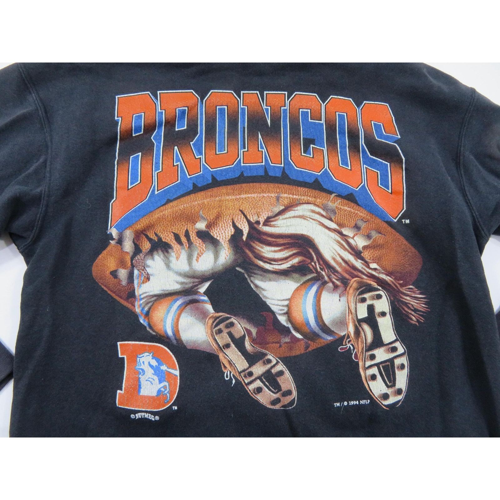Nutmeg Denver Broncos Sweatshirt, Double Sided Crewneck Sz M 1990s Size US M / EU 48-50 / 2 - 4 Thumbnail