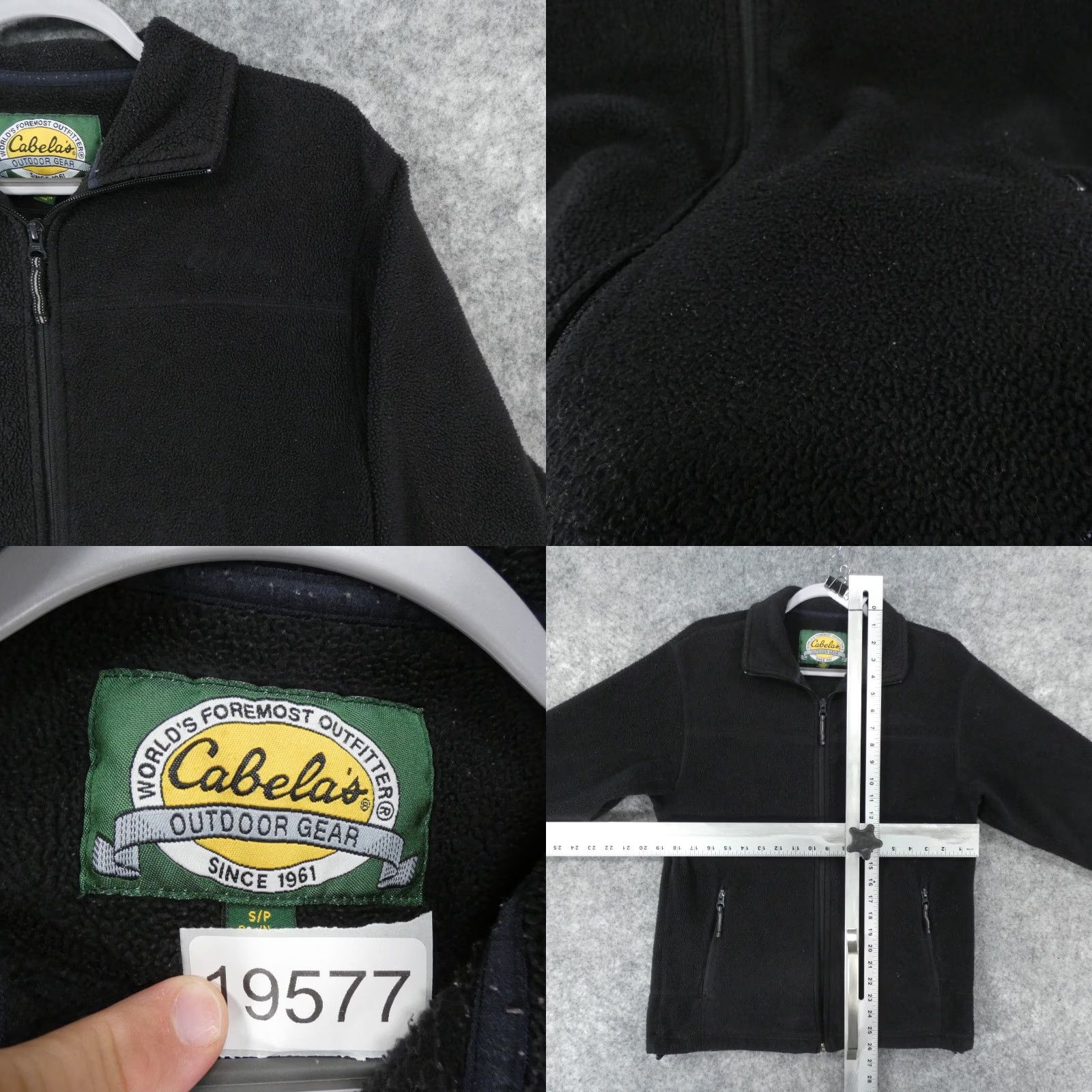 Vintage Cabela's Jacket Womens Small Black Fleece Full Zip w Pockets Logo Size S / US 4 / IT 40 - 8 Thumbnail
